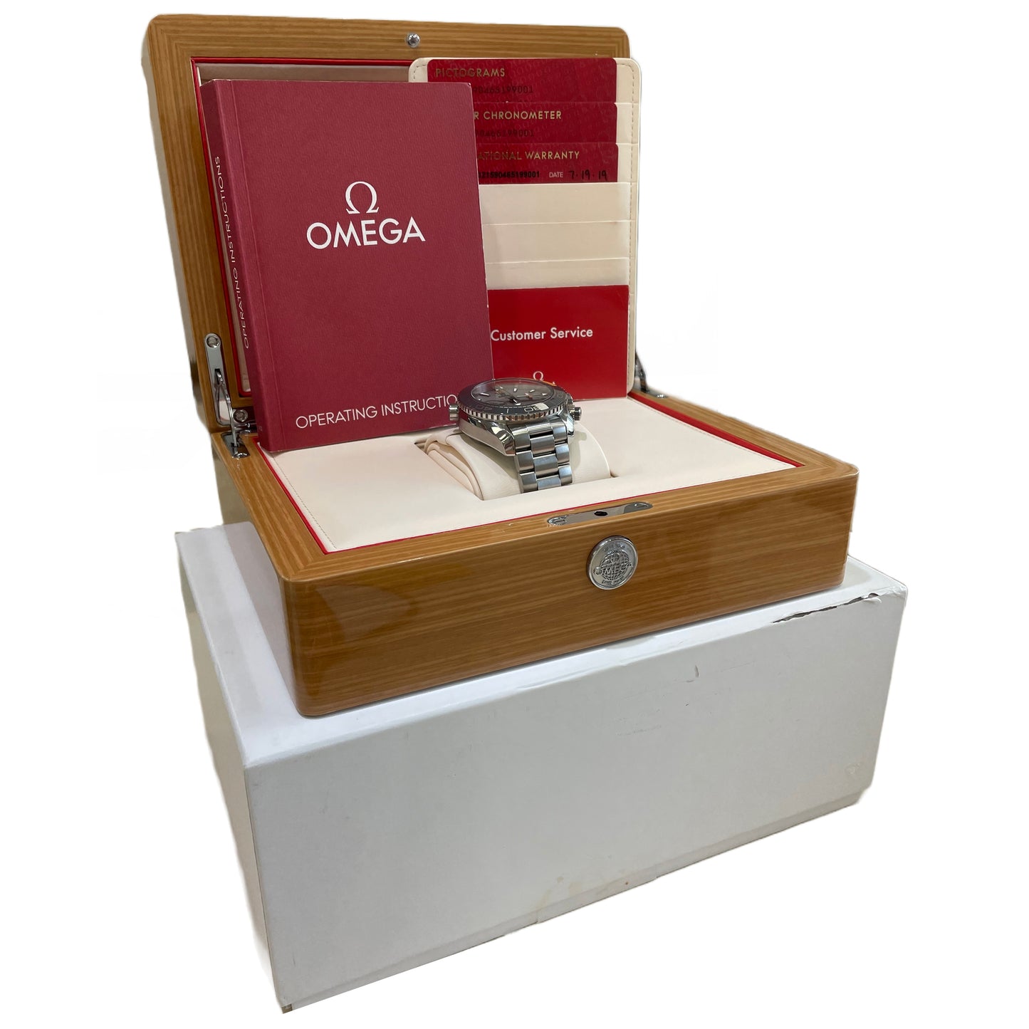 2019 Omega Seamaster Planet Ocean 45.5mm TITANIUM 215.90.46.51.99.001 600M B+P