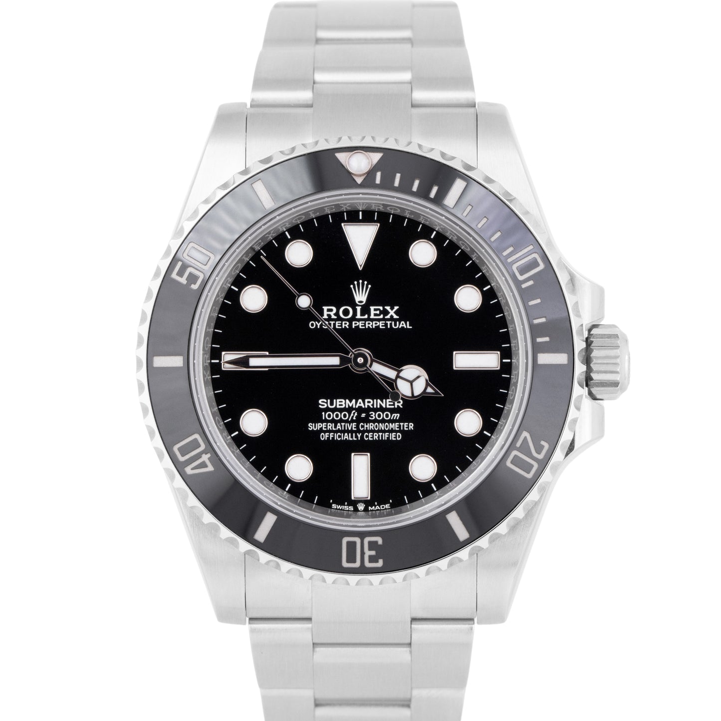 MINT PAPERS Rolex Submariner 41mm Ceramic No-Date Black Steel 124060 LN BOX