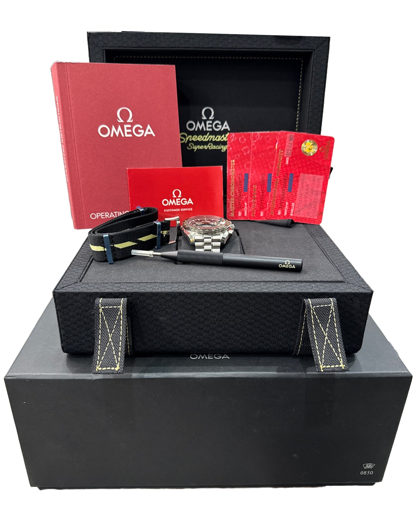 UNWORN PAPERS Omega Speedmaster SUPER RACING 44.25mm 329.30.44.51.01.003 BOX