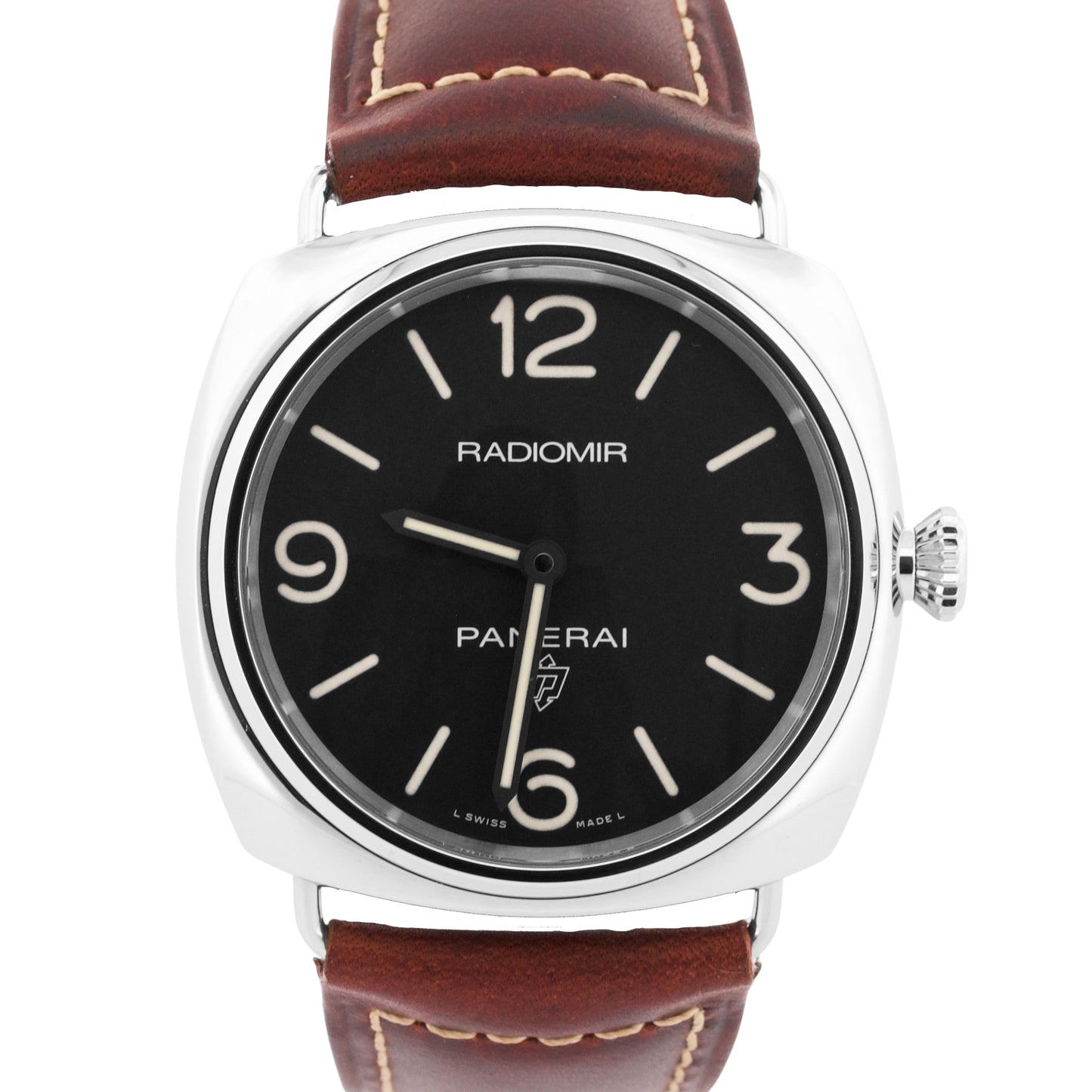 2023 PAPERS Panerai Radiomir Base PAM00753 Steel Leather 45mm PAM753 Watch BOX
