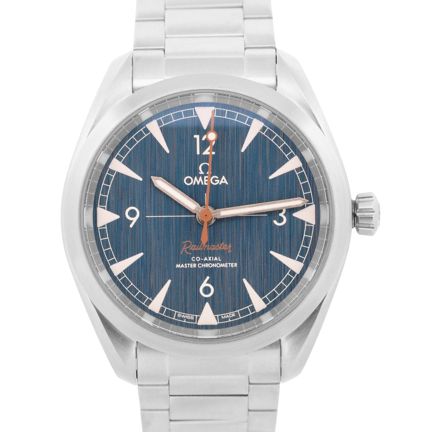 Omega Seamaster Railmaster Stainless Steel BLUE 40mm 220.10.40.20.03.001 BOX