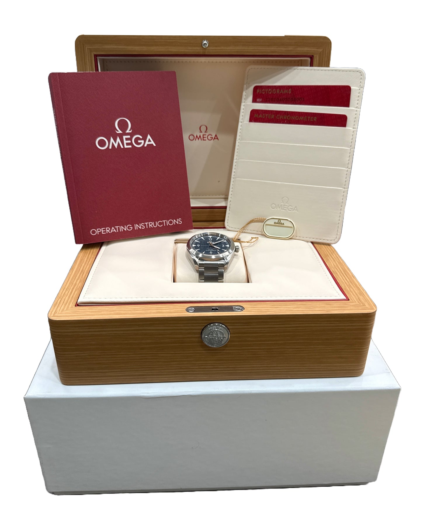 Omega Seamaster Railmaster Stainless Steel BLUE 40mm 220.10.40.20.03.001 BOX