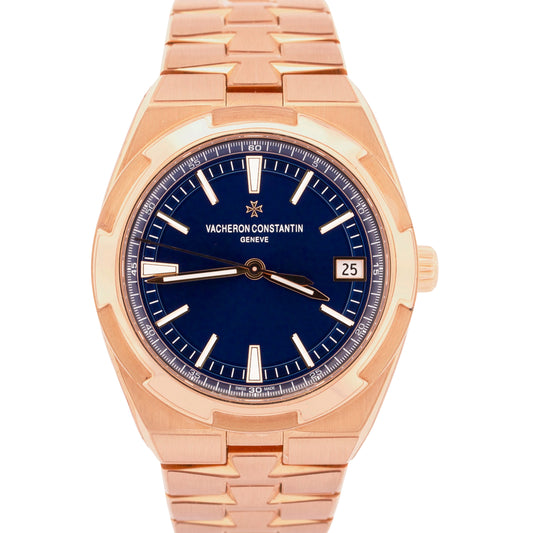 PAPERS Vacheron Constantin Overseas BLUE 41mm 18K Rose Gold 4500V Watch BOX