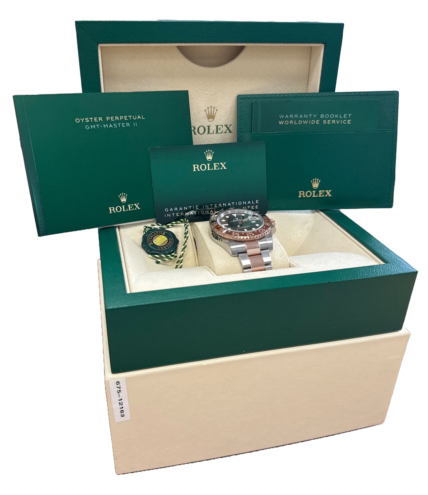 NEW PAPERS Rolex GMT-Master II Two-Tone 18K Gold ROOT-BEER 40mm 126711 CHNR BOX
