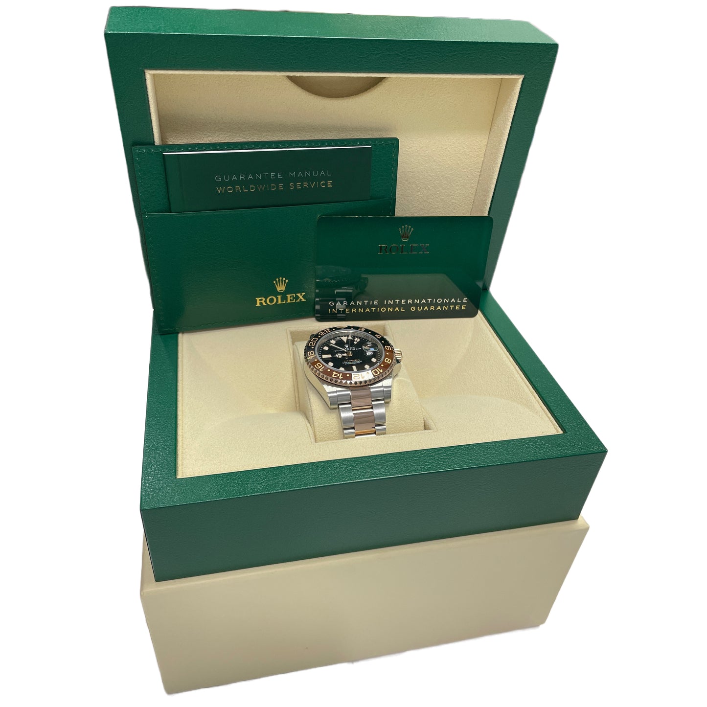 MINT 2021 PAPERS Rolex GMT-Master II ROOT BEER Rose Gold 40mm 126711 CHNR B+P
