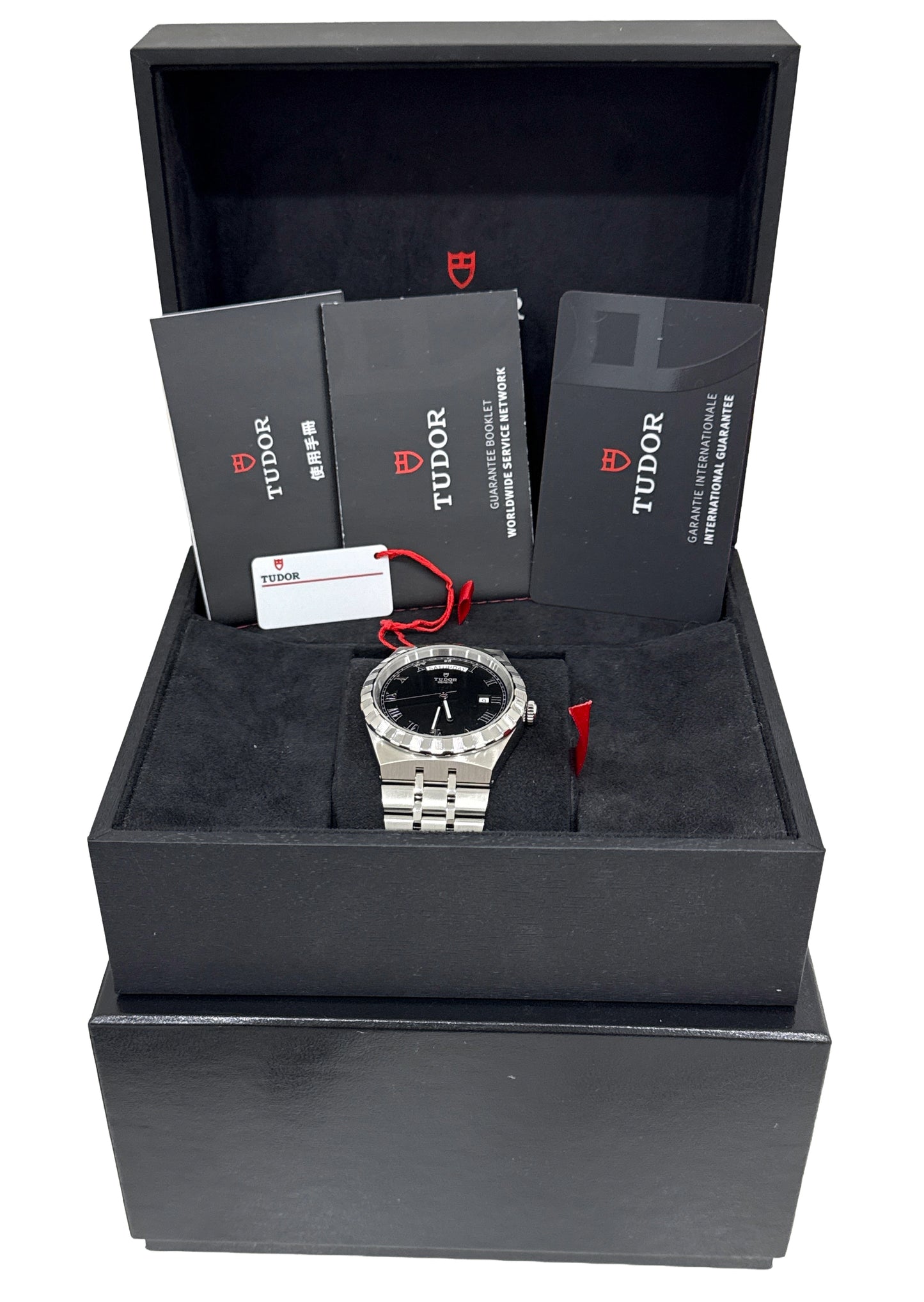 2022 PAPERS Tudor Royal Day Date BLACK Stainless Steel 41mm 28600 Automatic BOX