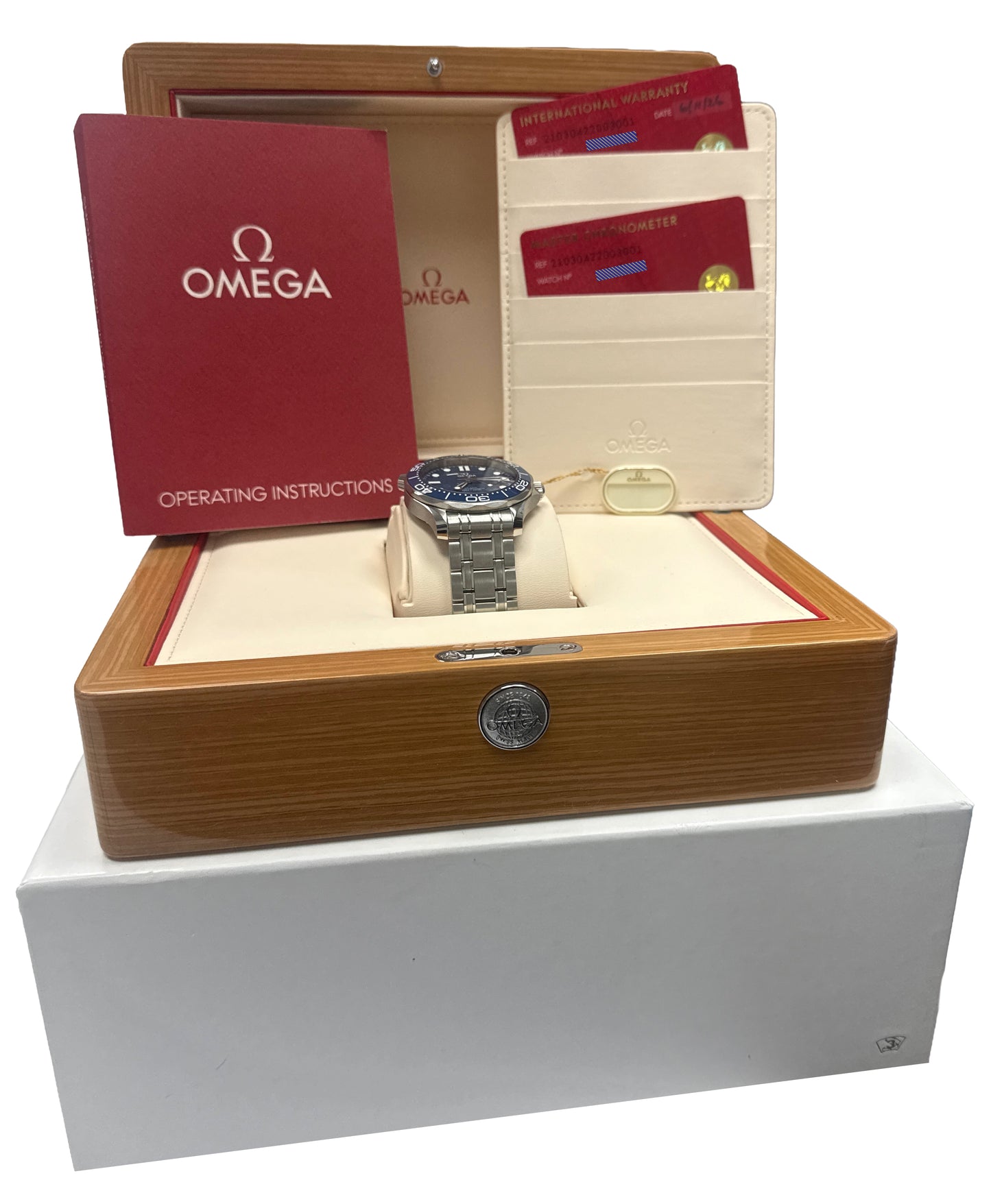 NEW 2026 PAPERS Omega Seamaster Diver Blue Wave 42mm 210.30.42.20.03.001 BOX