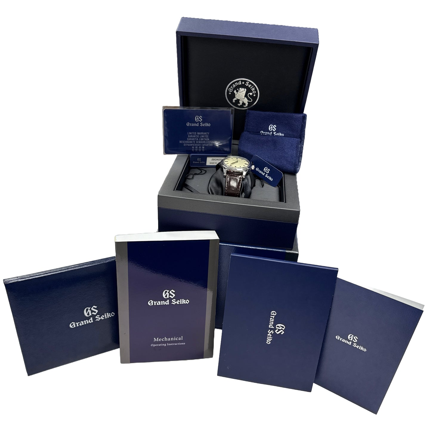 PAPERS Grand Seiko Elegance IVORY Stainless Steel Leather 37mm SBGW231G BOX