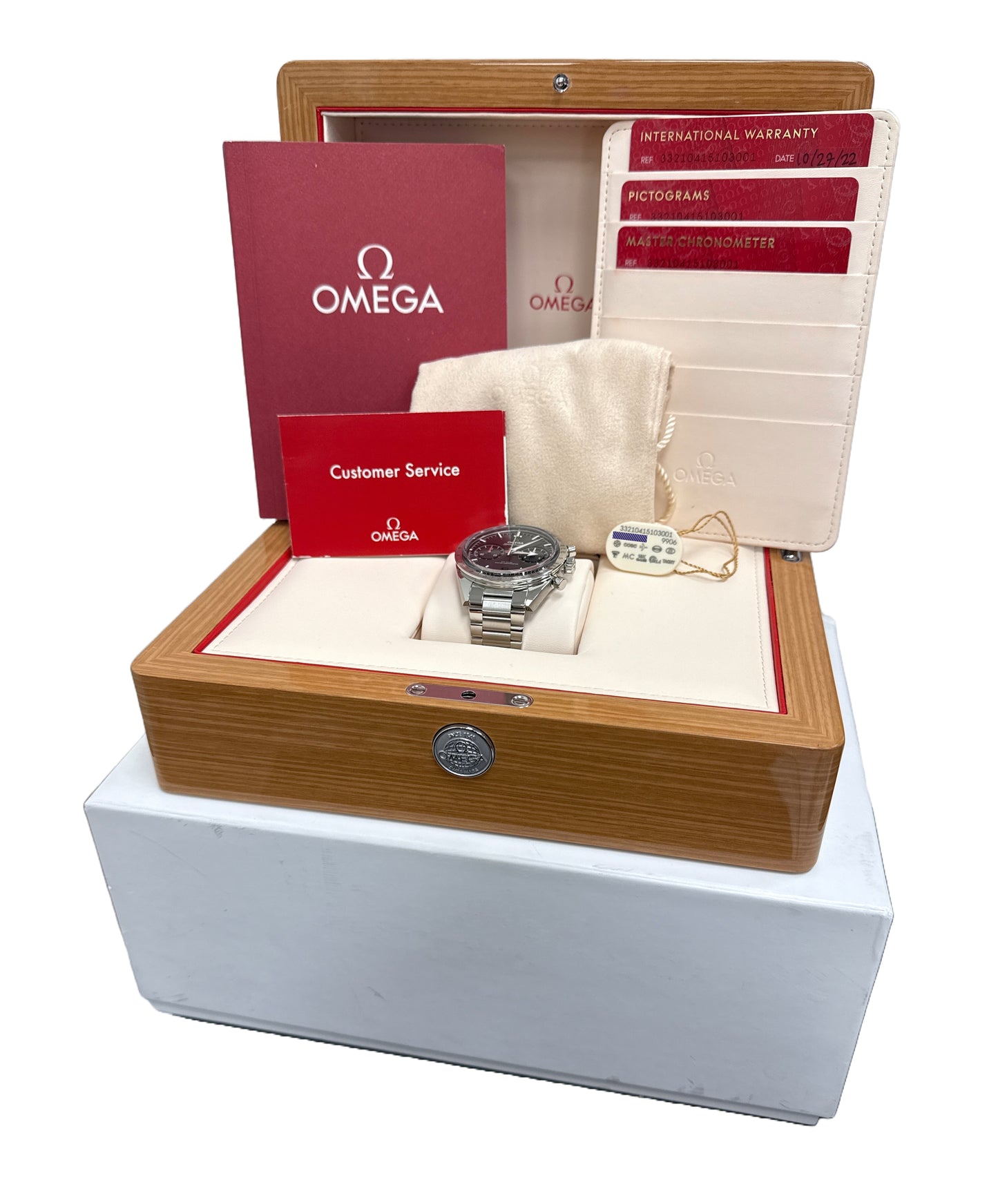 2022 PAPERS Omega Speedmaster '57 Stainless BLUE 40.5mm 332.10.41.51.03.001 BOX