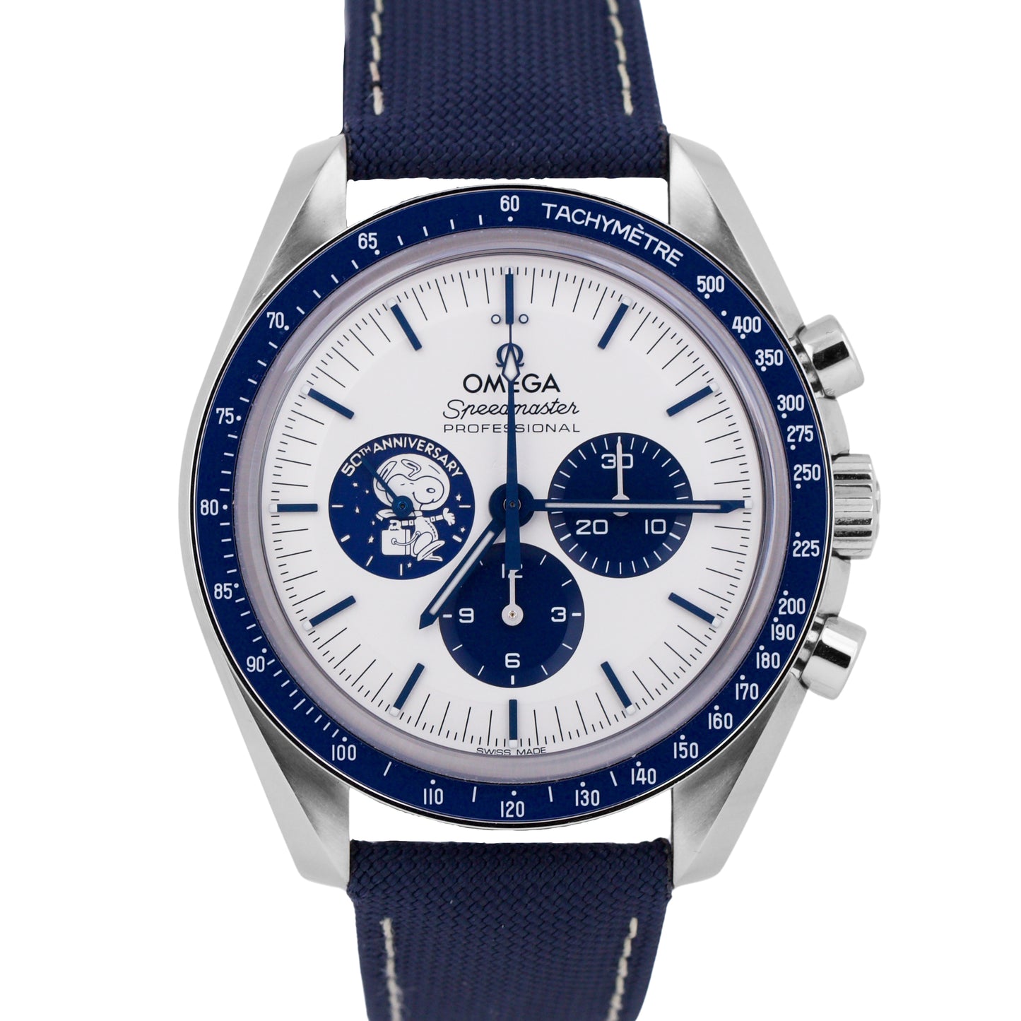 2024 PAPERS Omega Speedmaster SILVER SNOOPY AWARD BLUE 310.32.42.50.02.001 BOX