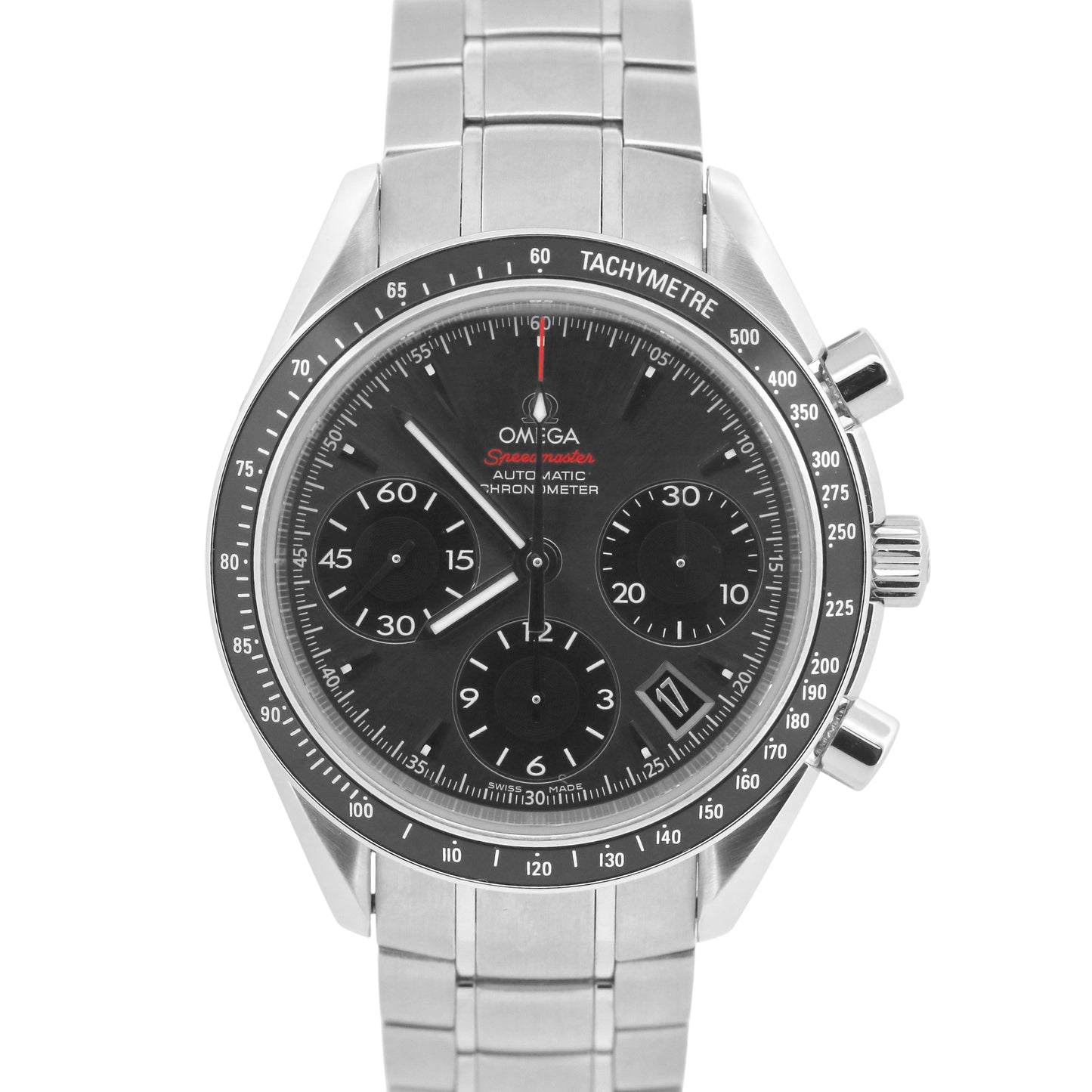 Omega Speedmaster Chronograph Date GRAY Steel 40mm Watch 323.30.40.40.06.001