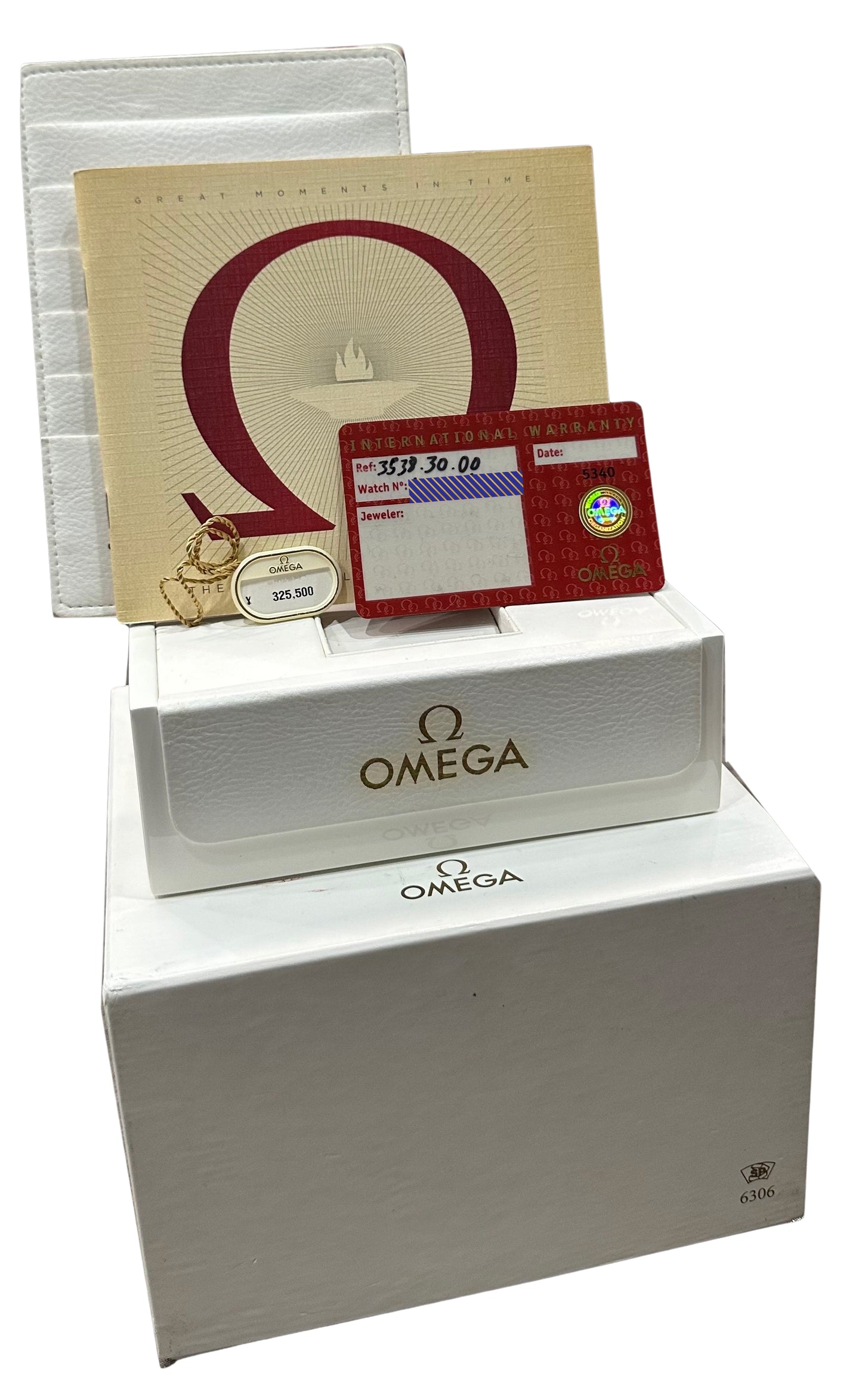 PAPERS Omega Speedmaster Reduced TORINO OLYMPICS 39mm Chronograph 3538.30 BOX