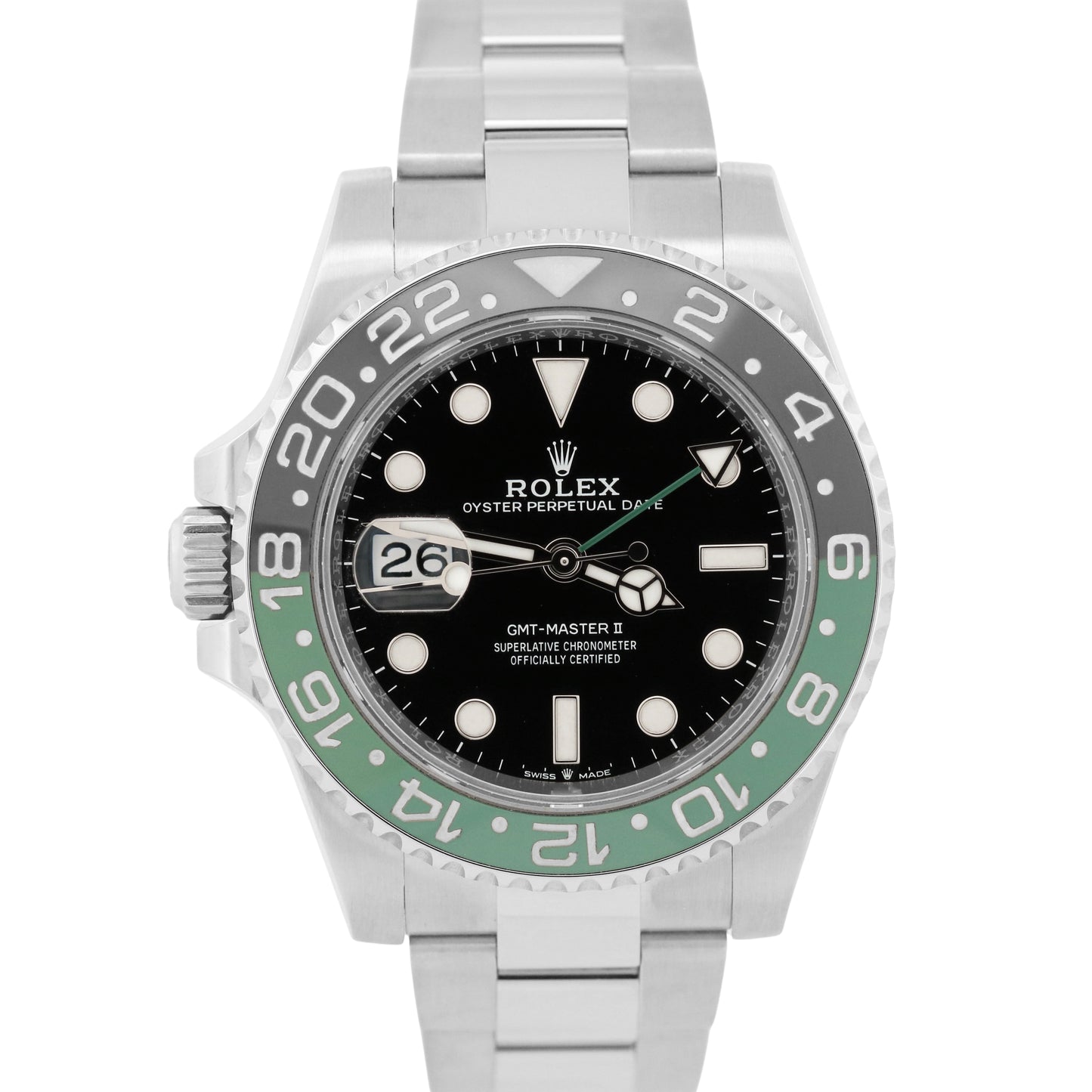 2023 PAPERS Rolex GMT-Master II SPRITE GREEN 40mm Black Oyster 126720 VTNR BOX