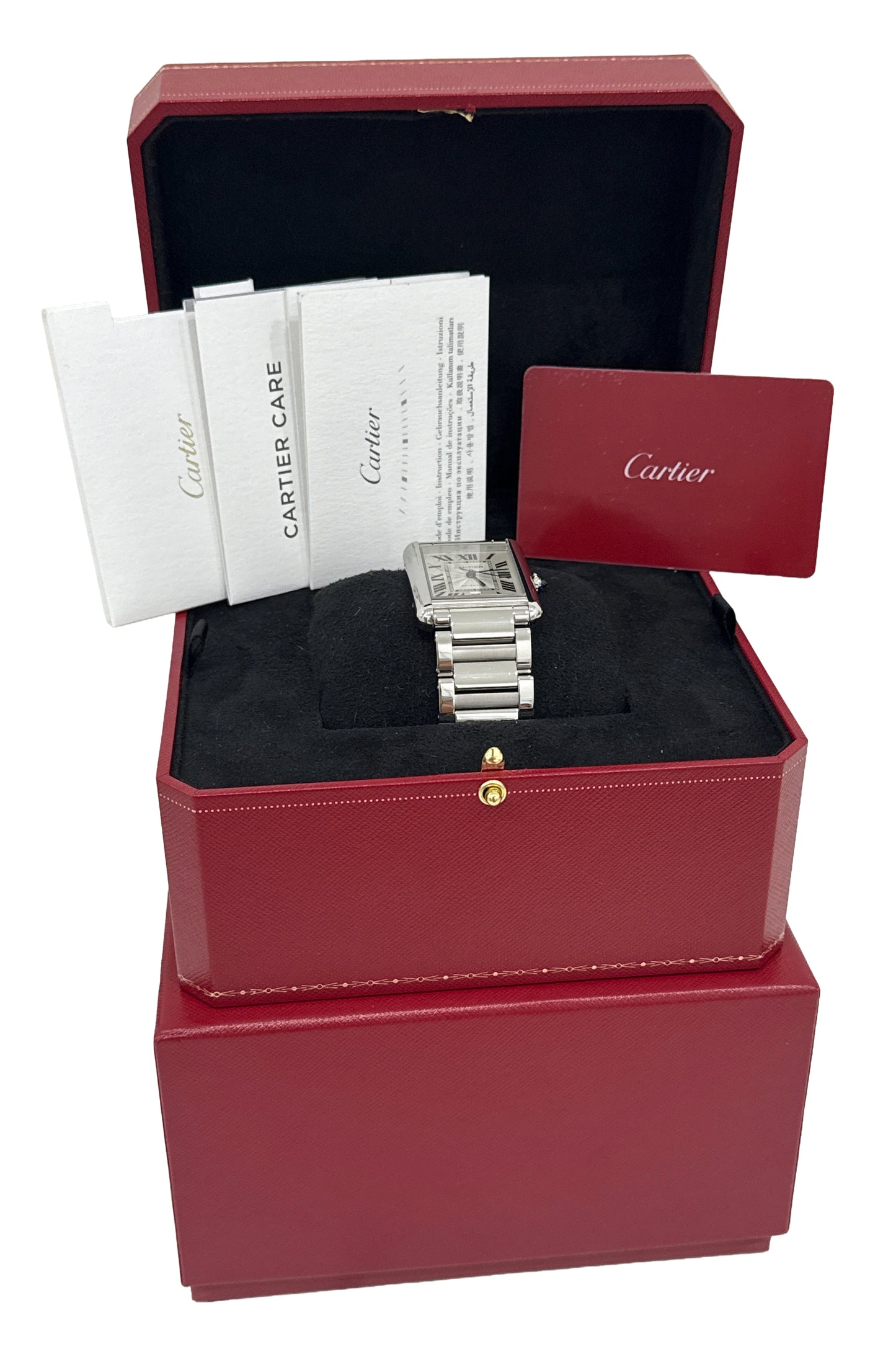 2021 PAPERS Cartier Tank Must XL Steel SILVER 31mmX41mm 4324 WSTA0053 Watch BOX