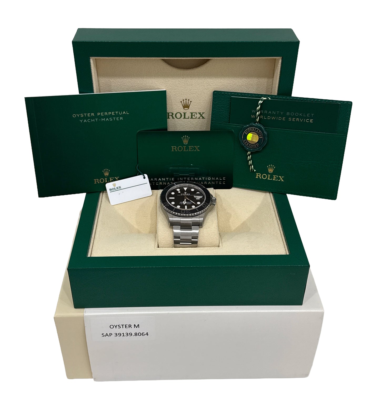 2024 PAPERS Rolex Yacht-Master TITANIUM Black Ceramic 42mm 226627 Watch BOX