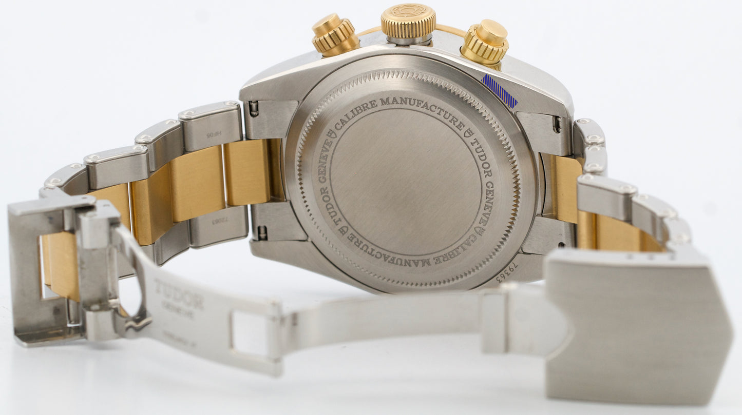 PAPERS Tudor Black Bay Chrono S&G 41mm 18K Yellow Gold Black Steel 79363N BOX
