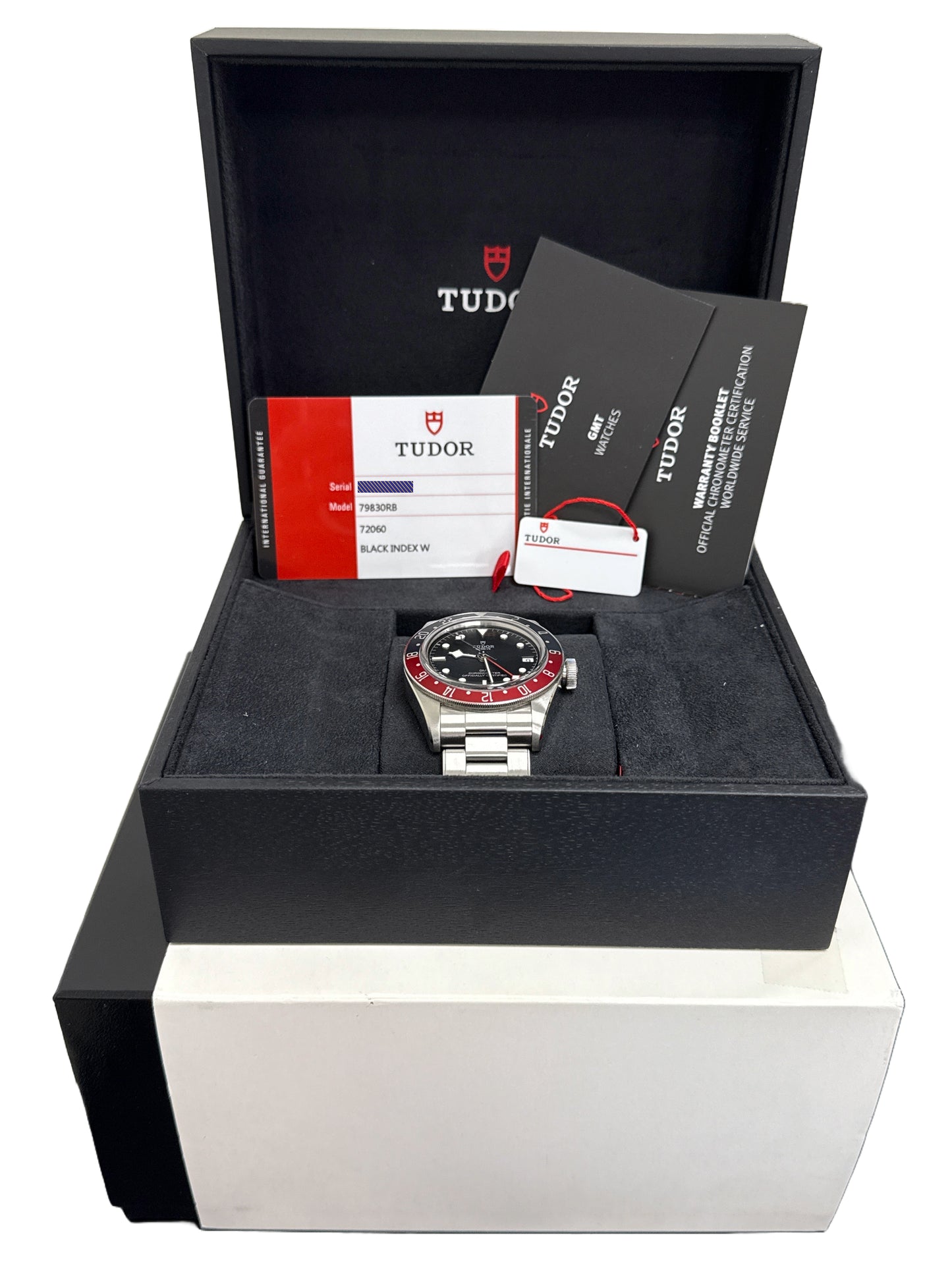 PAPERS Tudor Black Bay 41 GMT 41mm Black PEPSI Red Blue Stainless 79830 RB BOX