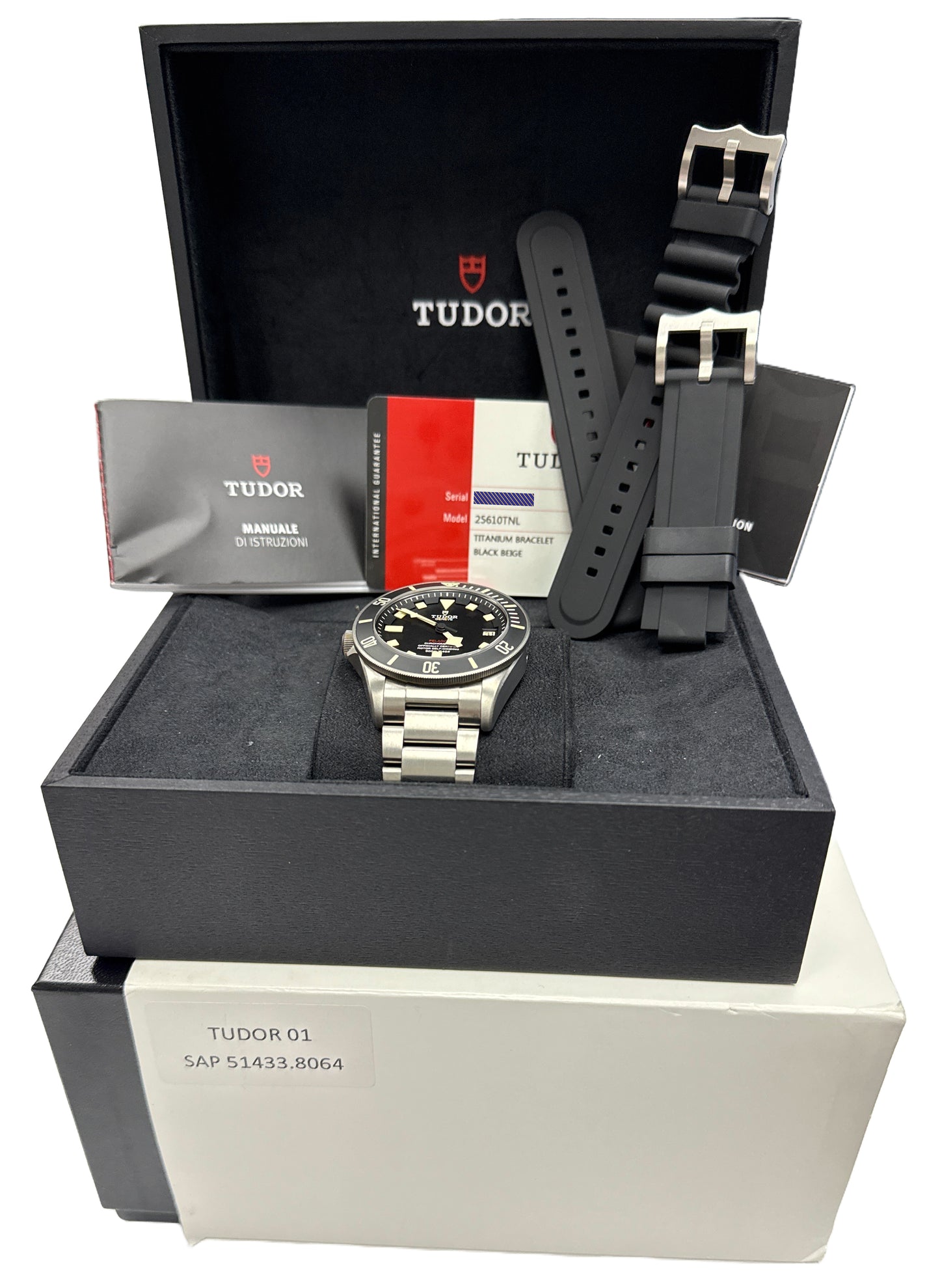 MINT PAPERS Tudor Pelagos Matte Black TITANIUM 42mm LHD 25610TNL Dive Watch BOX