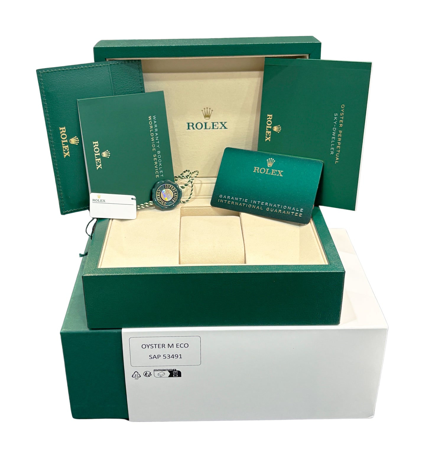 NEW SEPT 2025 PAPERS Rolex Sky-Dweller White 42mm JUBILEE Steel Watch 336934 BOX