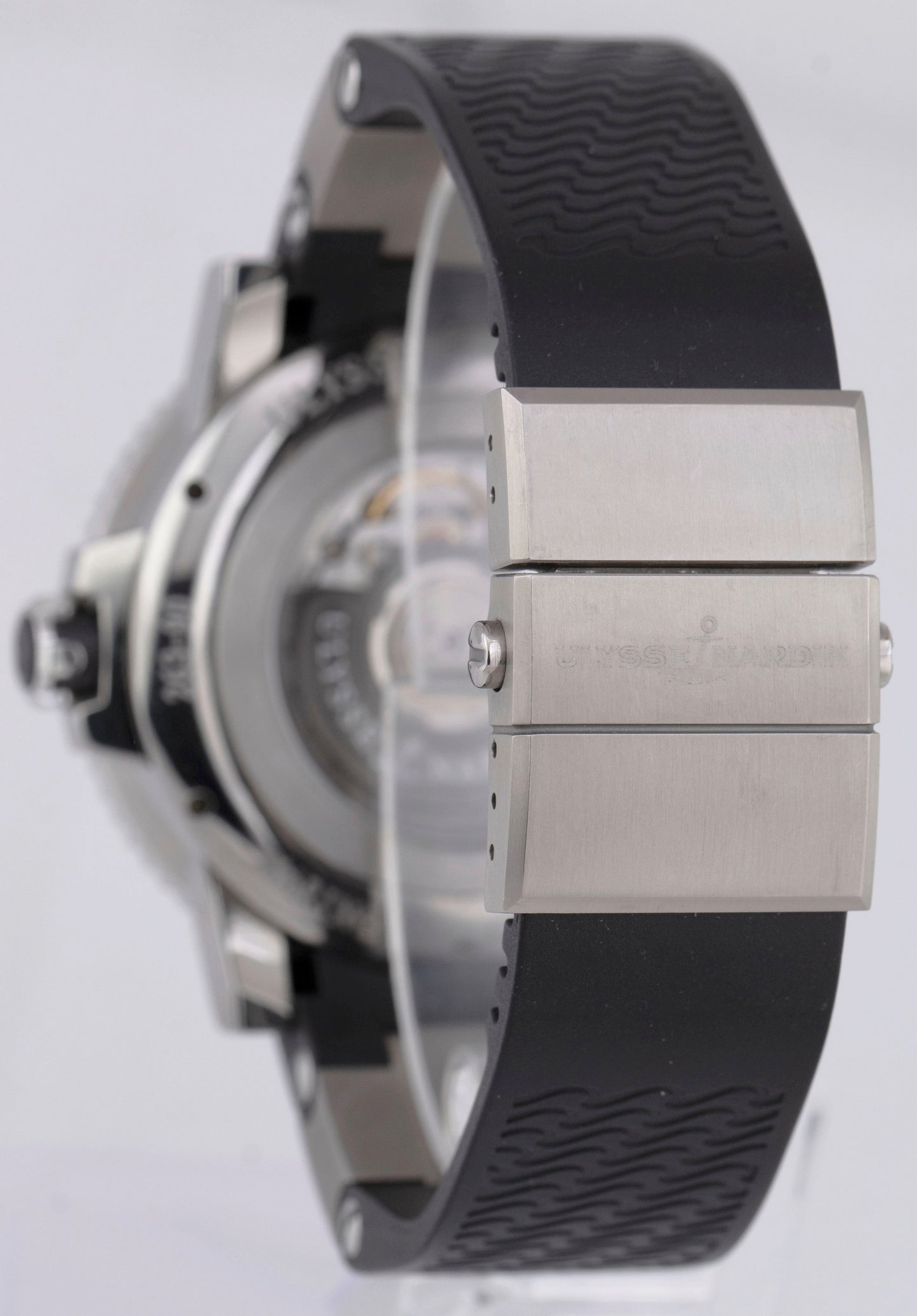 Ulysse Nardin Maxi Marine Diver 45mm Titanium Rubber Black Red Date 263-90 Watch