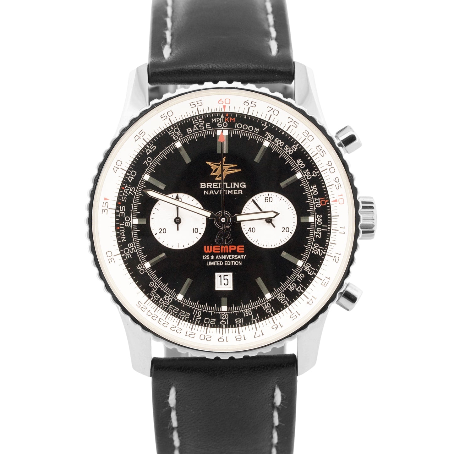 Breitling Navitimer WEMPE LIMITED Stainless Steel BLACK Leather 41.5mm A41340