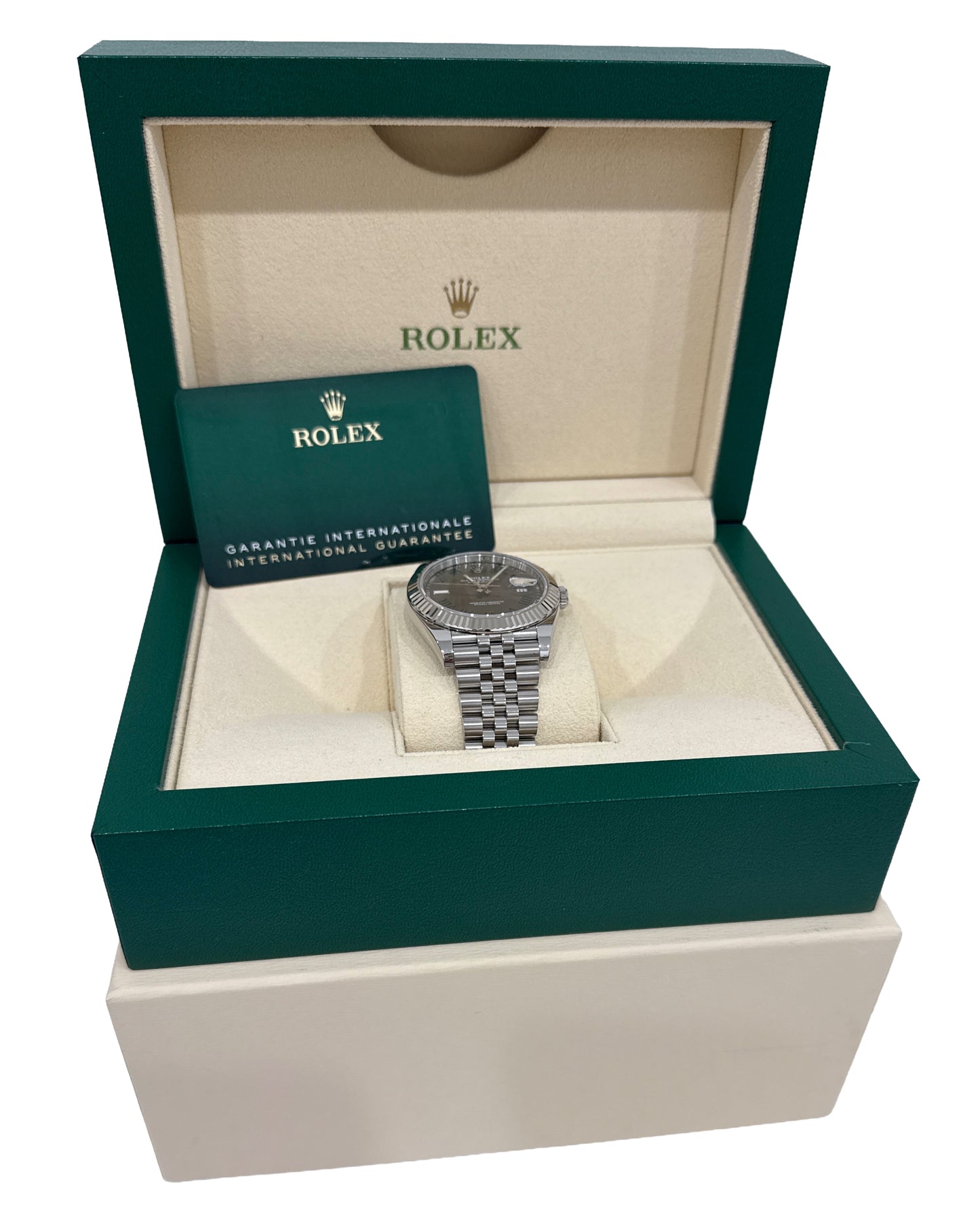 2022 PAPERS Rolex DateJust 41 WIMBLEDON 18K Gold 41mm JUBILEE 126334 Watch BOX