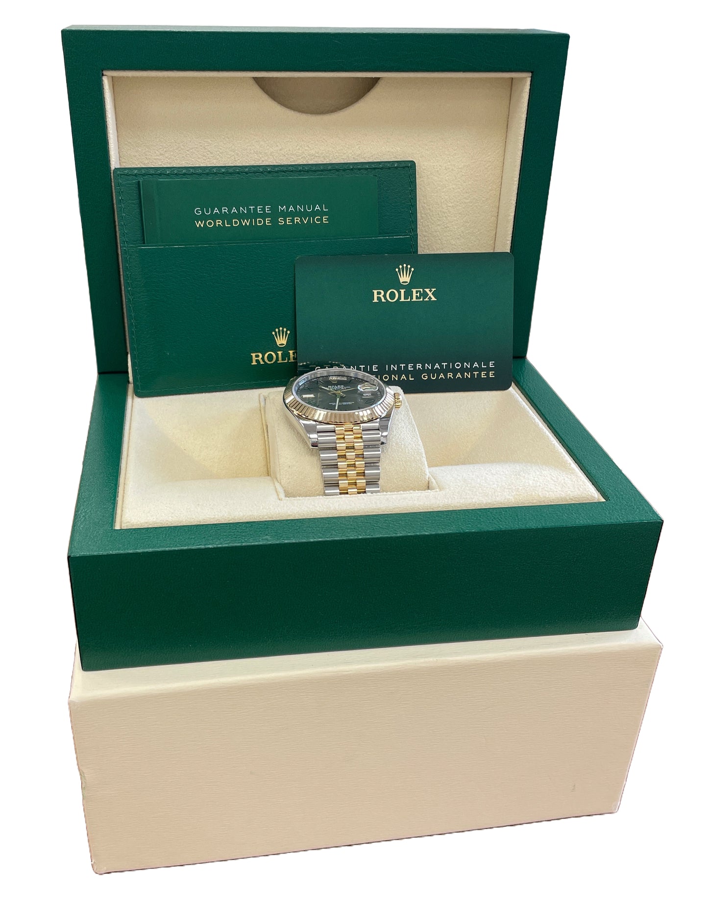 MINT NEW PAPERS Rolex DateJust 41 WIMBLEDON 18K Gold 41mm JUBILEE 126333 BOX