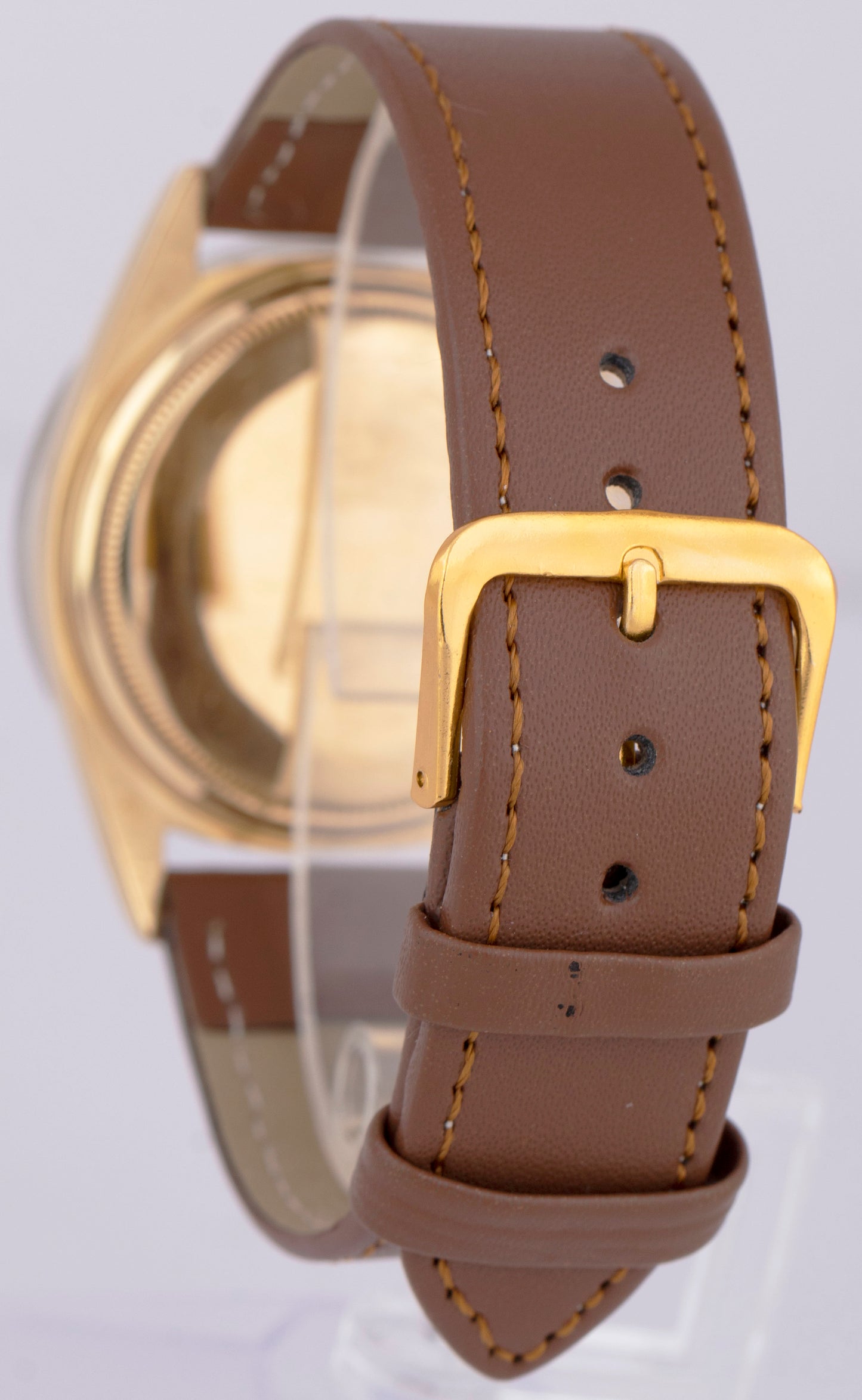 MINT VINTAGE Rolex Day-Date President DIAMOND Brown 36mm 18K Gold Watch 1803
