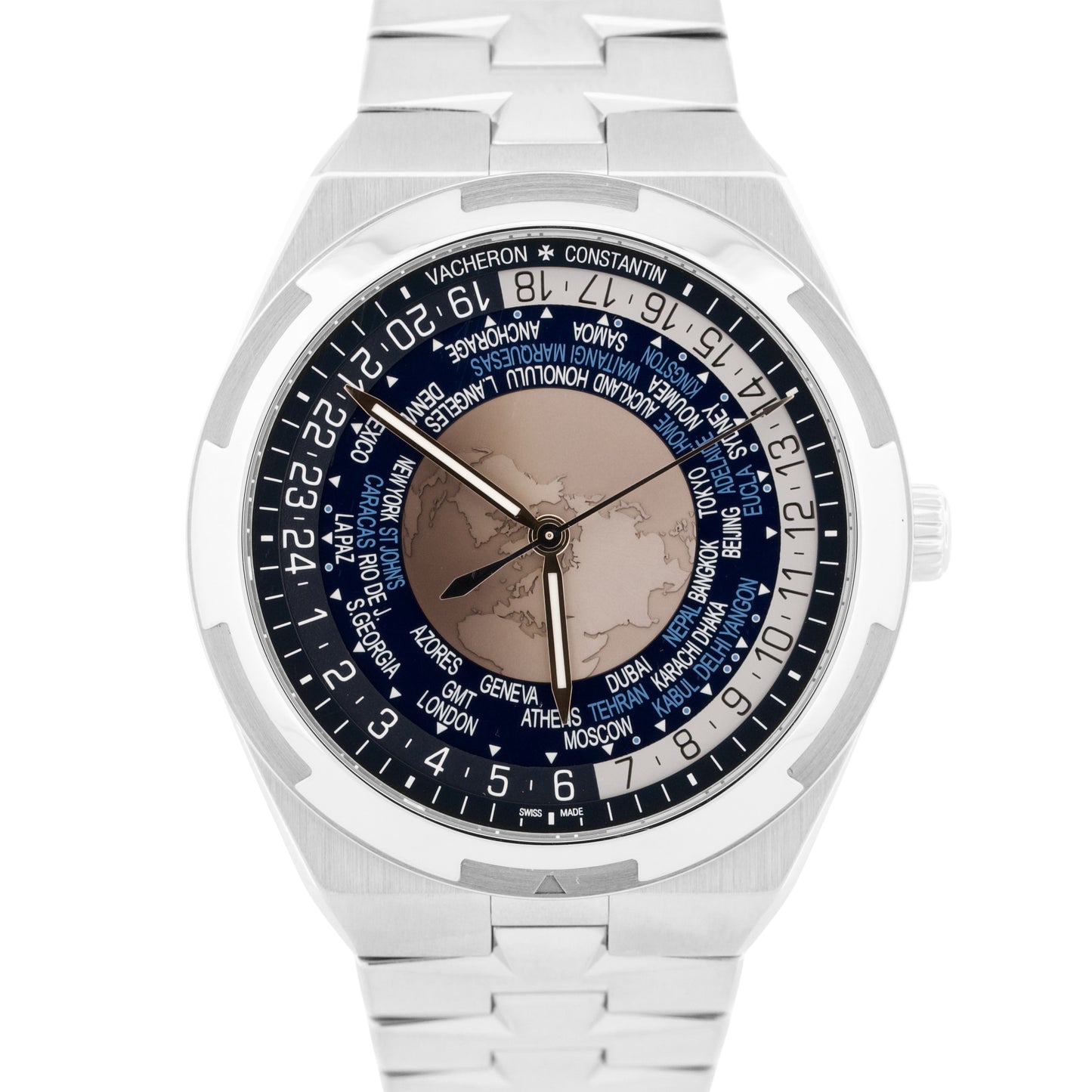 Vacheron Constantin Overseas WORLD TIME 43.5mm Stainless Steel Automatic 7700V