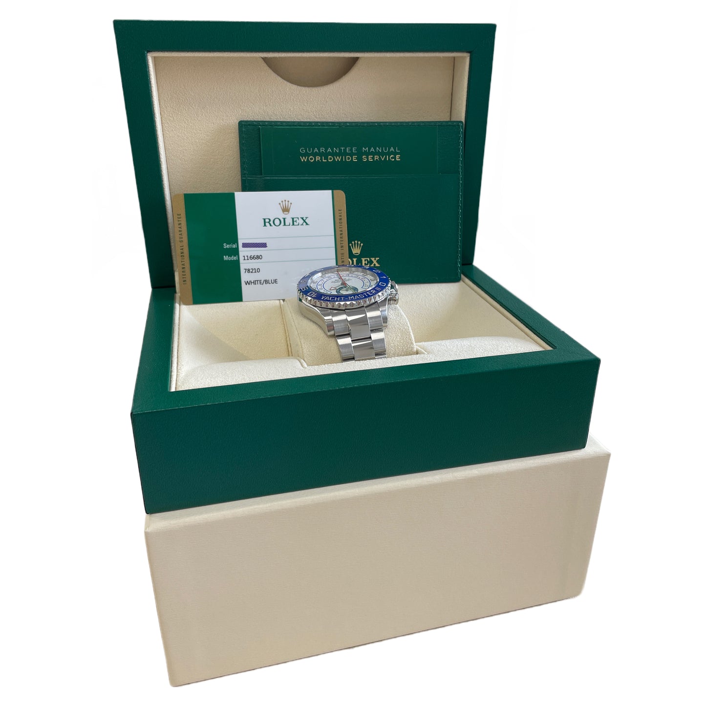 MINT 2019 Rolex Yacht-Master II PAPERS 116680 NEW HANDS 44mm Stainless Watch B+P