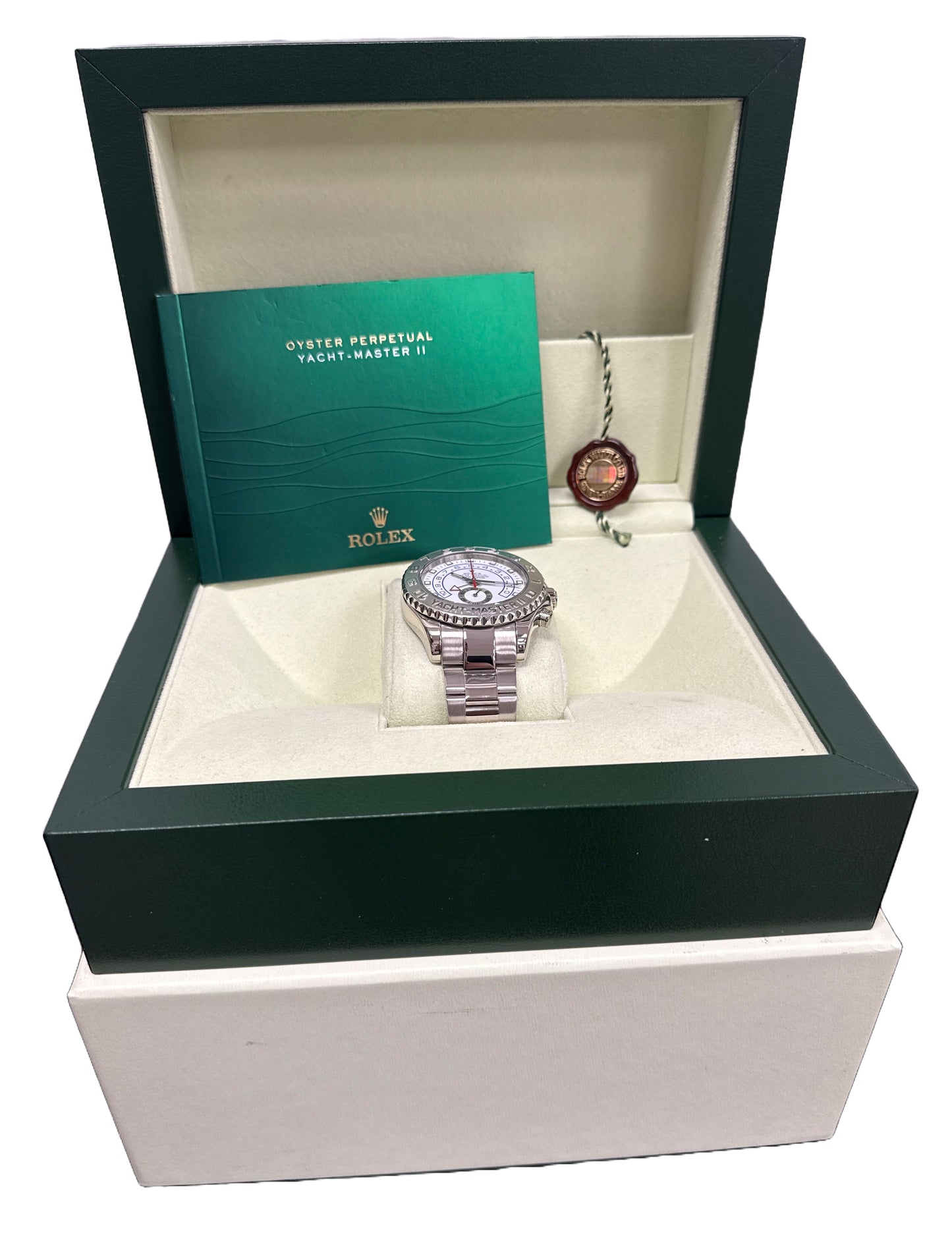 Rolex Yacht-Master II 18K White Gold Platinum Oyster Platinum 116689 44mm BOX