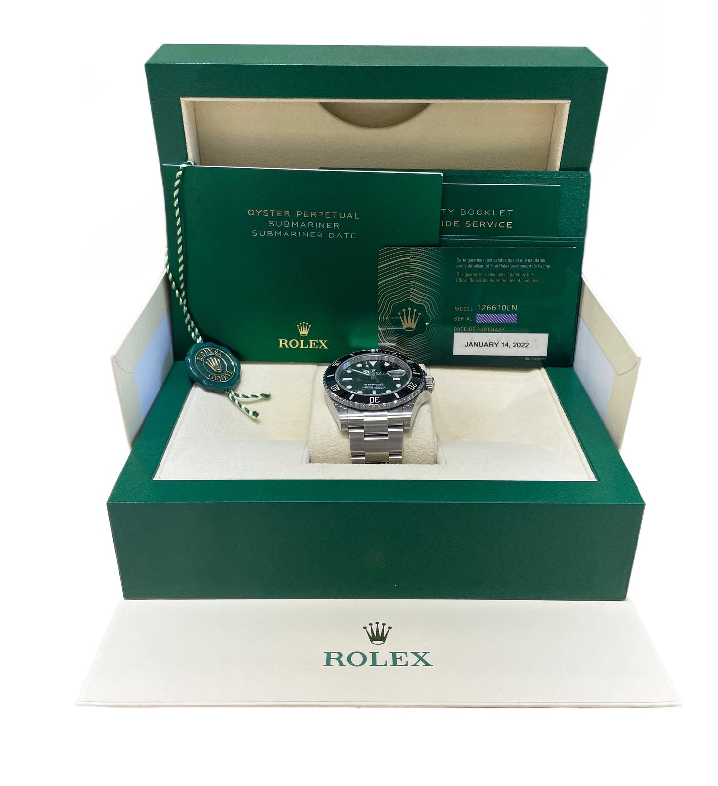 BRAND NEW 2022 Rolex Submariner Date 41 Stainless Black Ceramic 126610 LN B+P