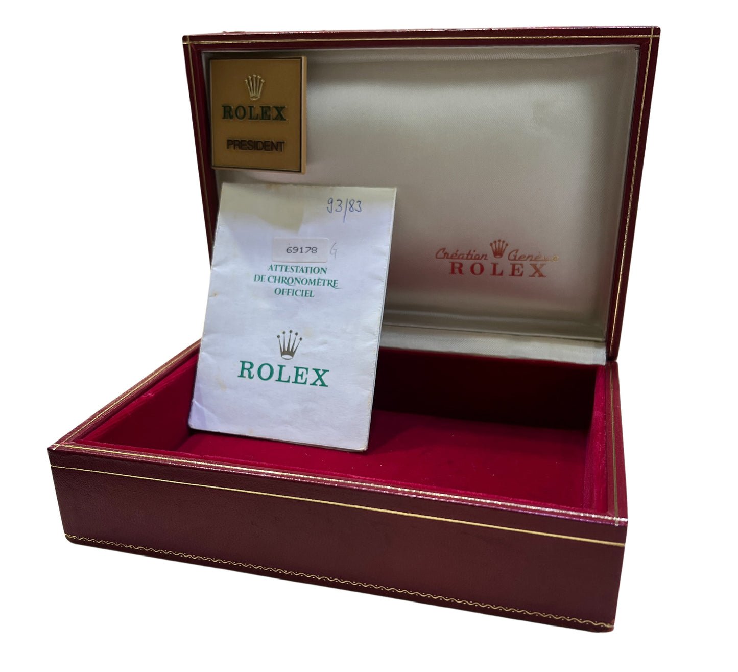 Ladies Rolex DateJust President 26mm Diamond Dial Bezel 18K GOLD Watch 69178 BP