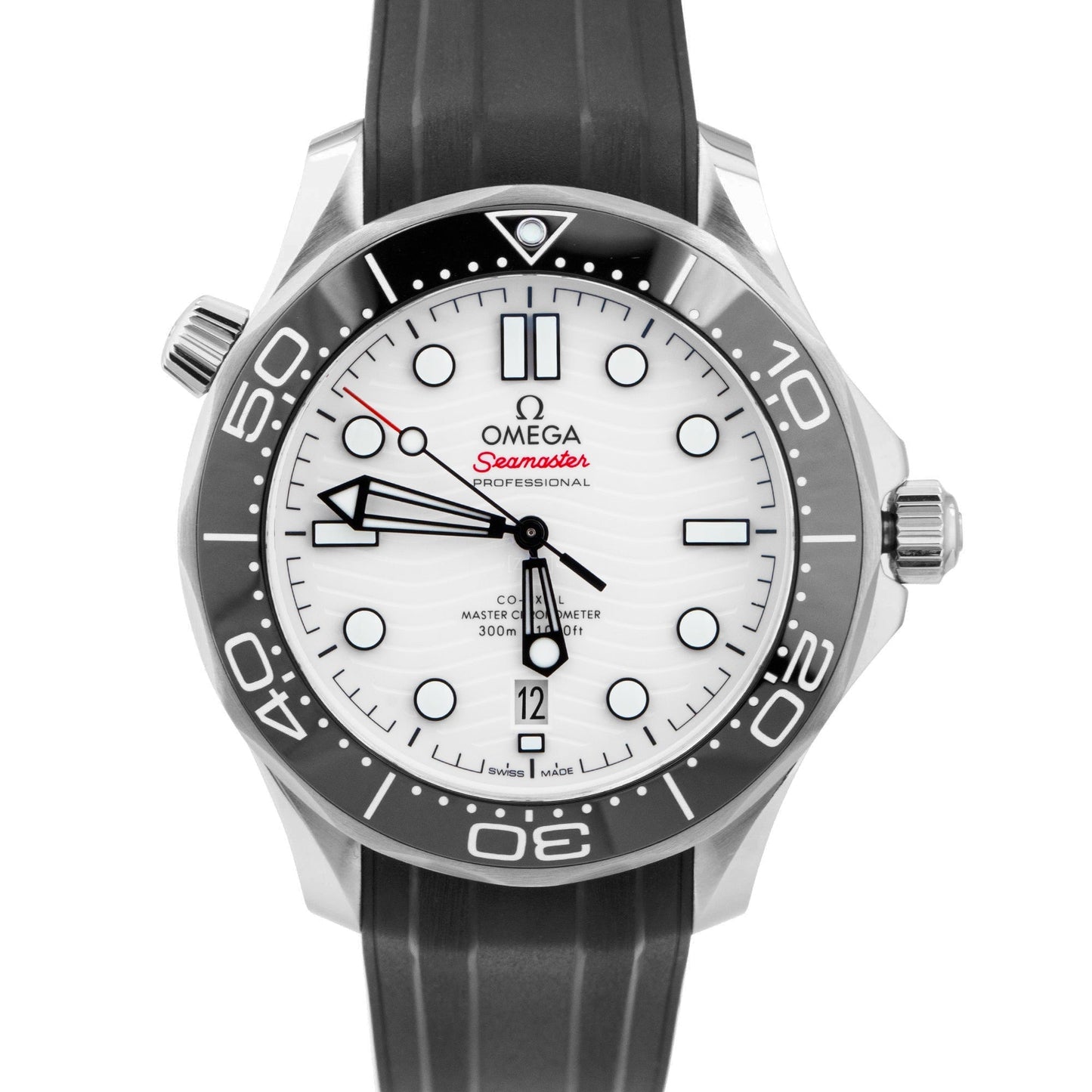MINT Omega Seamaster 300 Co-Axial 42mm White Steel Watch 210.32.42.20.04.001 BOX