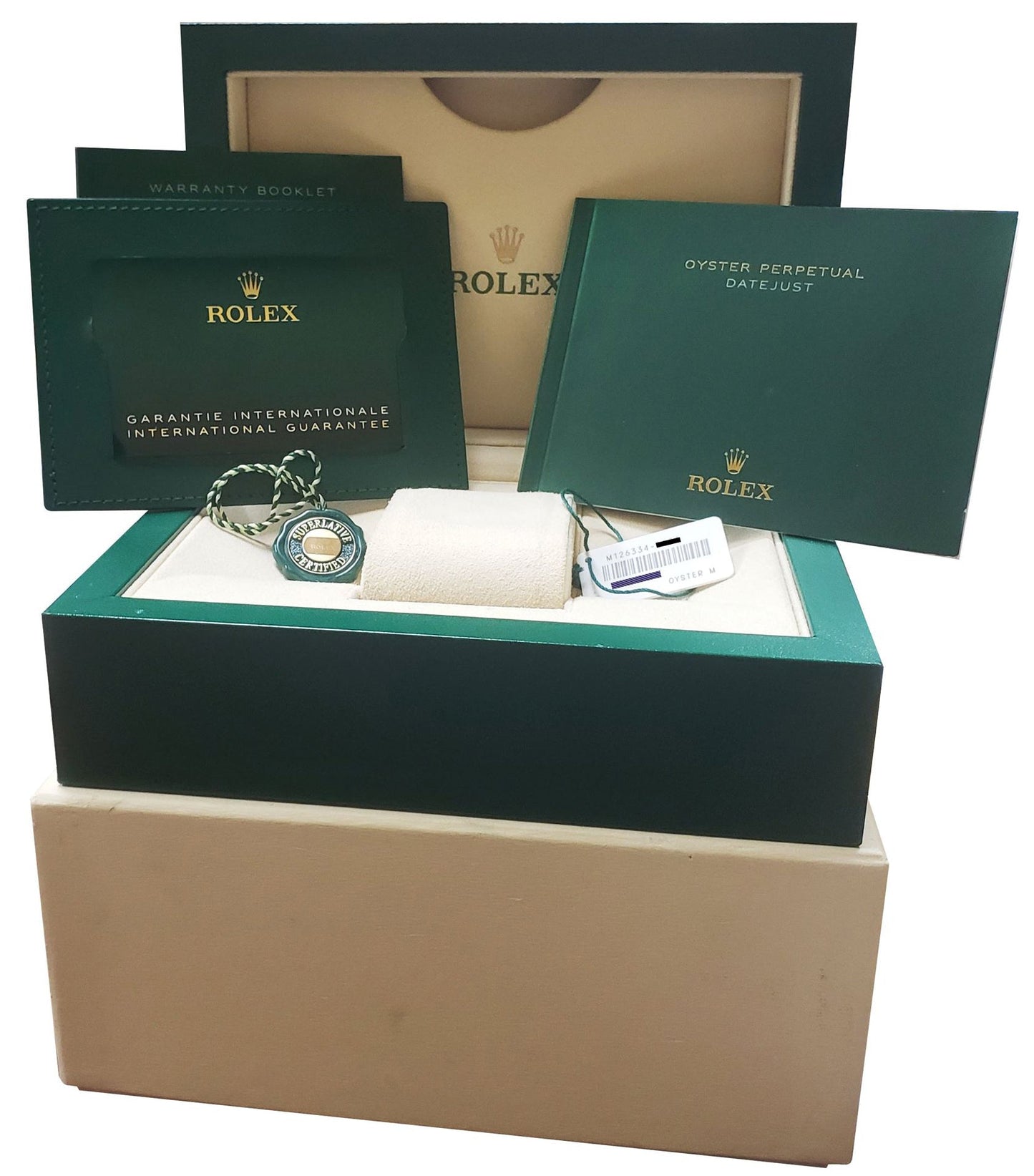 2021 CARD Rolex DateJust 41mm Slate Rhodium Steel Jubilee Watch 126334 Watch B+P