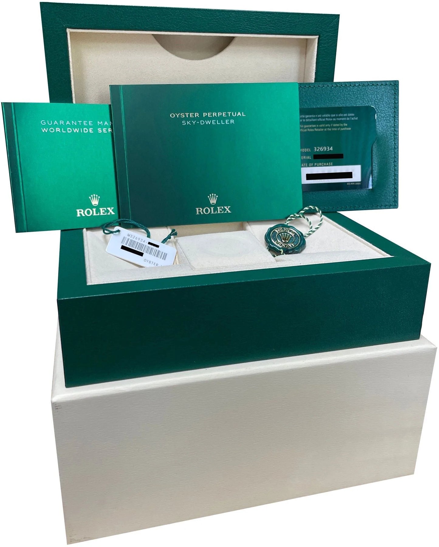 NEW DEC 2022 Rolex Sky-Dweller Stainless Steel White Gold BLUE 42mm Watch 326934