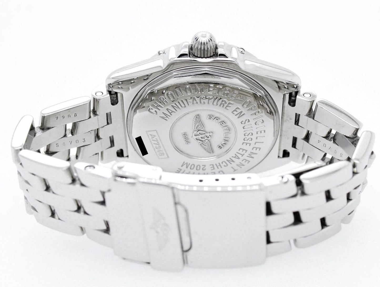 Breitling Callistino A77346 34mm Stainless Steel MOP Dial Diamond Bezel Watch