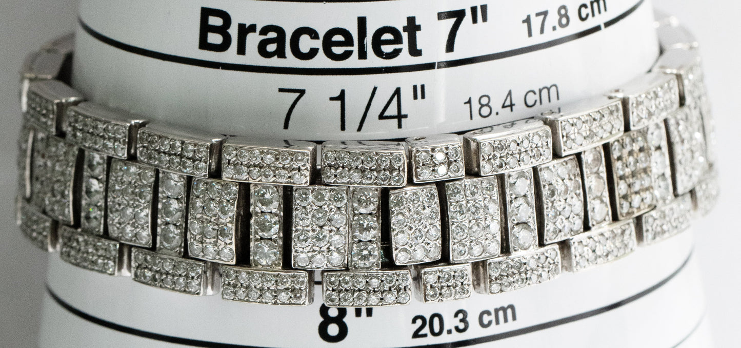 Cartier Pasha Black 38mm DIAMOND 18K White Gold Steel Automatic Date Watch 2353