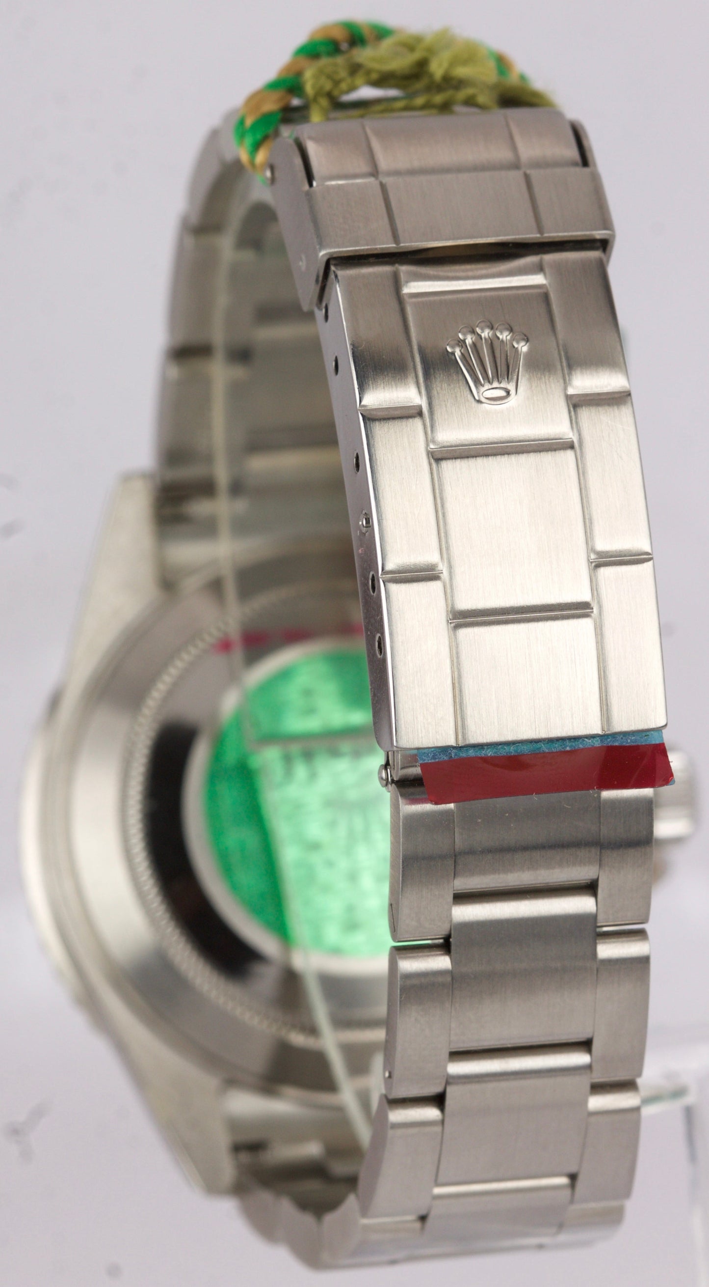 NOS STICKERED 2003 Rolex Submariner KERMIT Green FLAT 4 F-Serial Watch 16610 LV