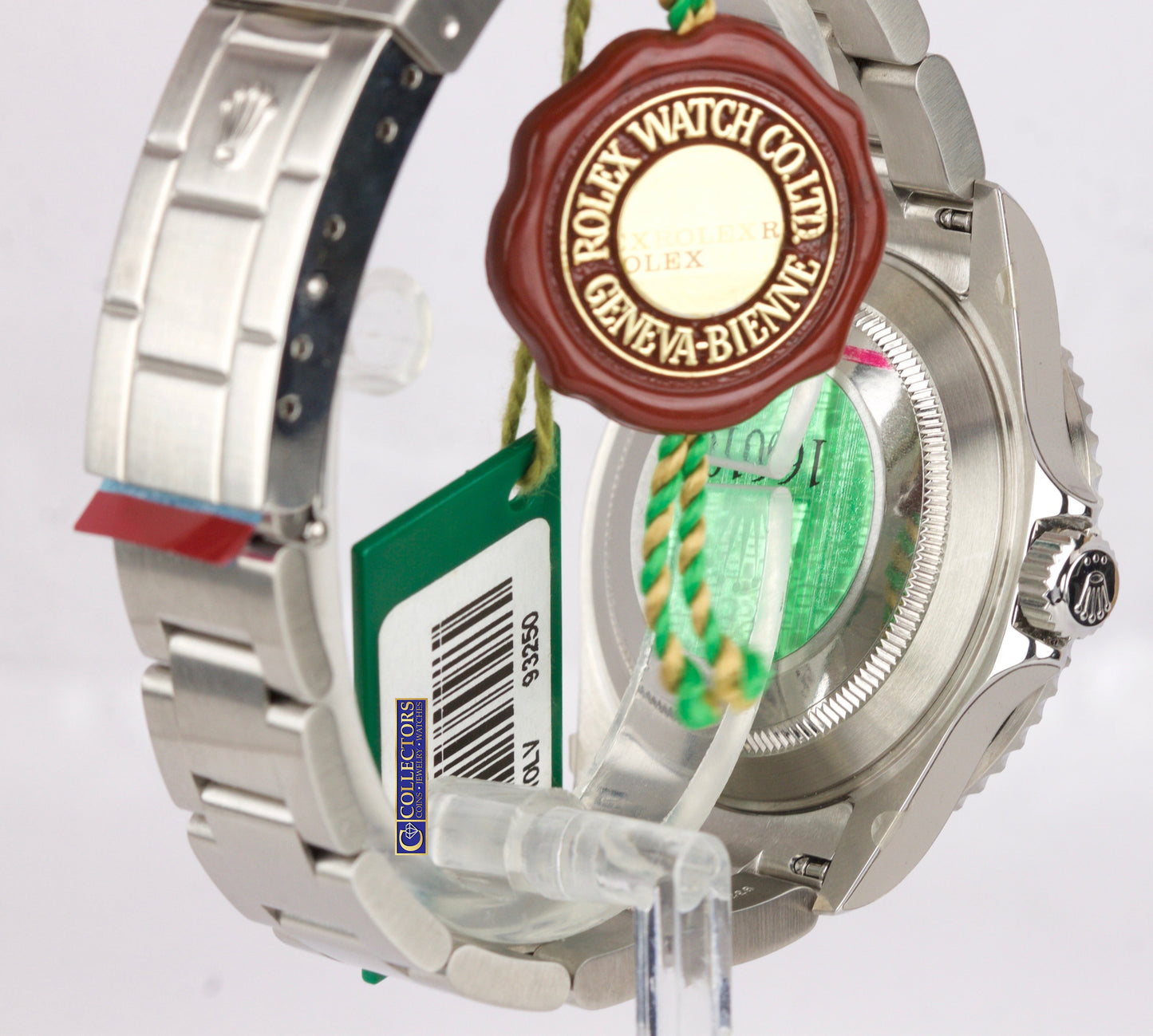 NOS STICKERED 2003 Rolex Submariner KERMIT Green FLAT 4 F-Serial Watch 16610 LV