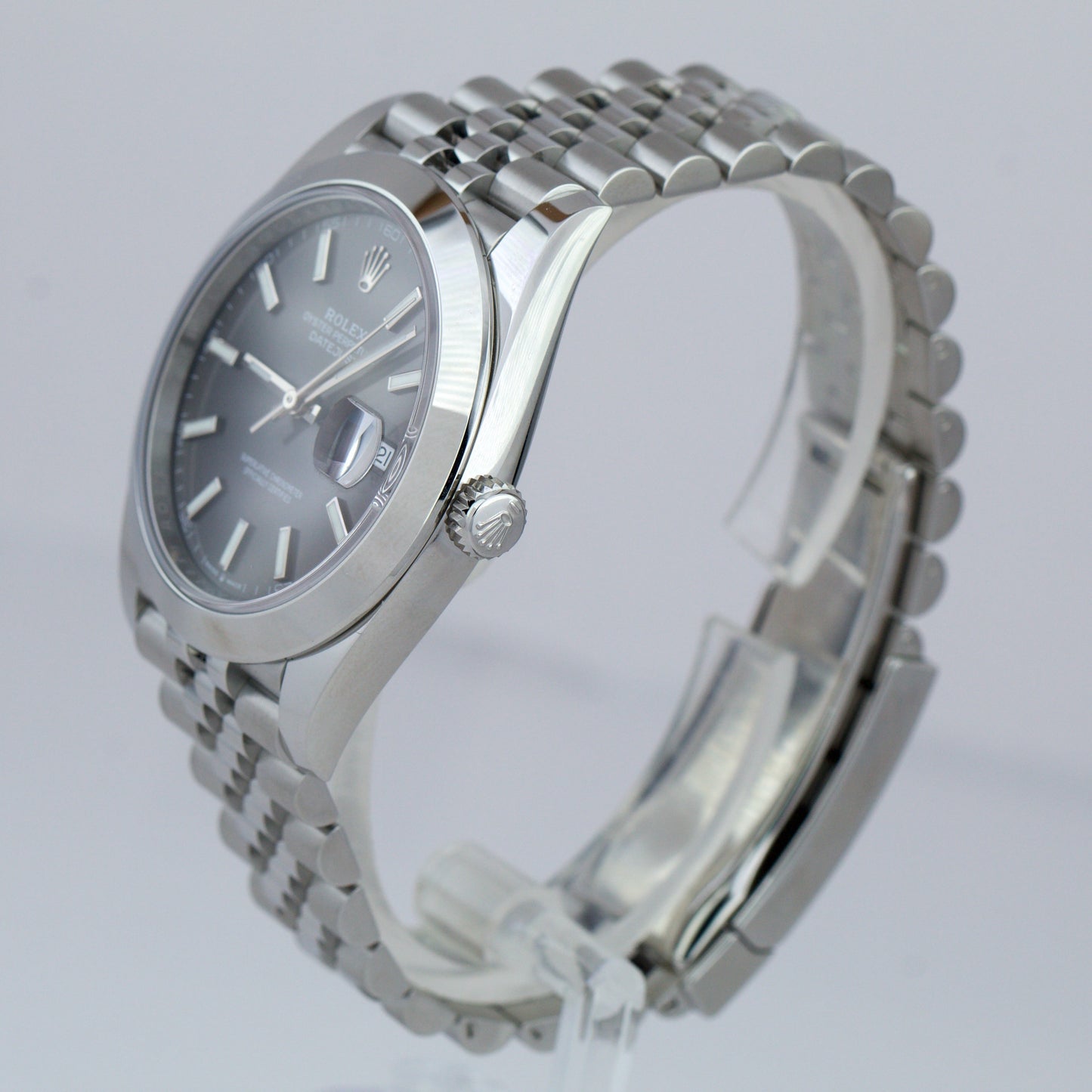 MINT PAPERS Rolex DateJust 41 RHODIUM Stainless Steel JUBILEE 41mm 126300 BOX
