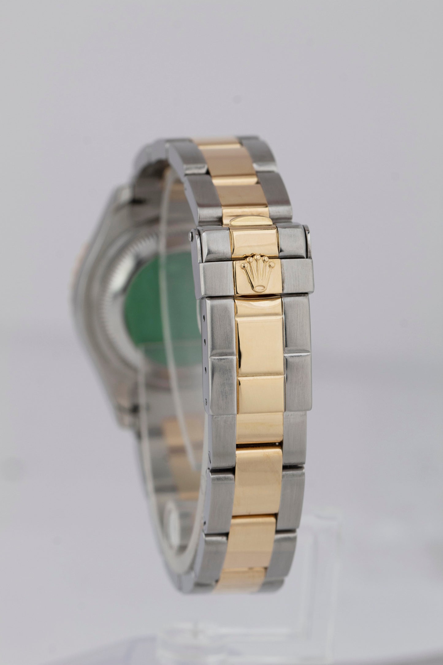 Ladies Rolex Yacht-Master PAPERS 29mm 18K Gold Champagne Steel Watch 69623 B+P