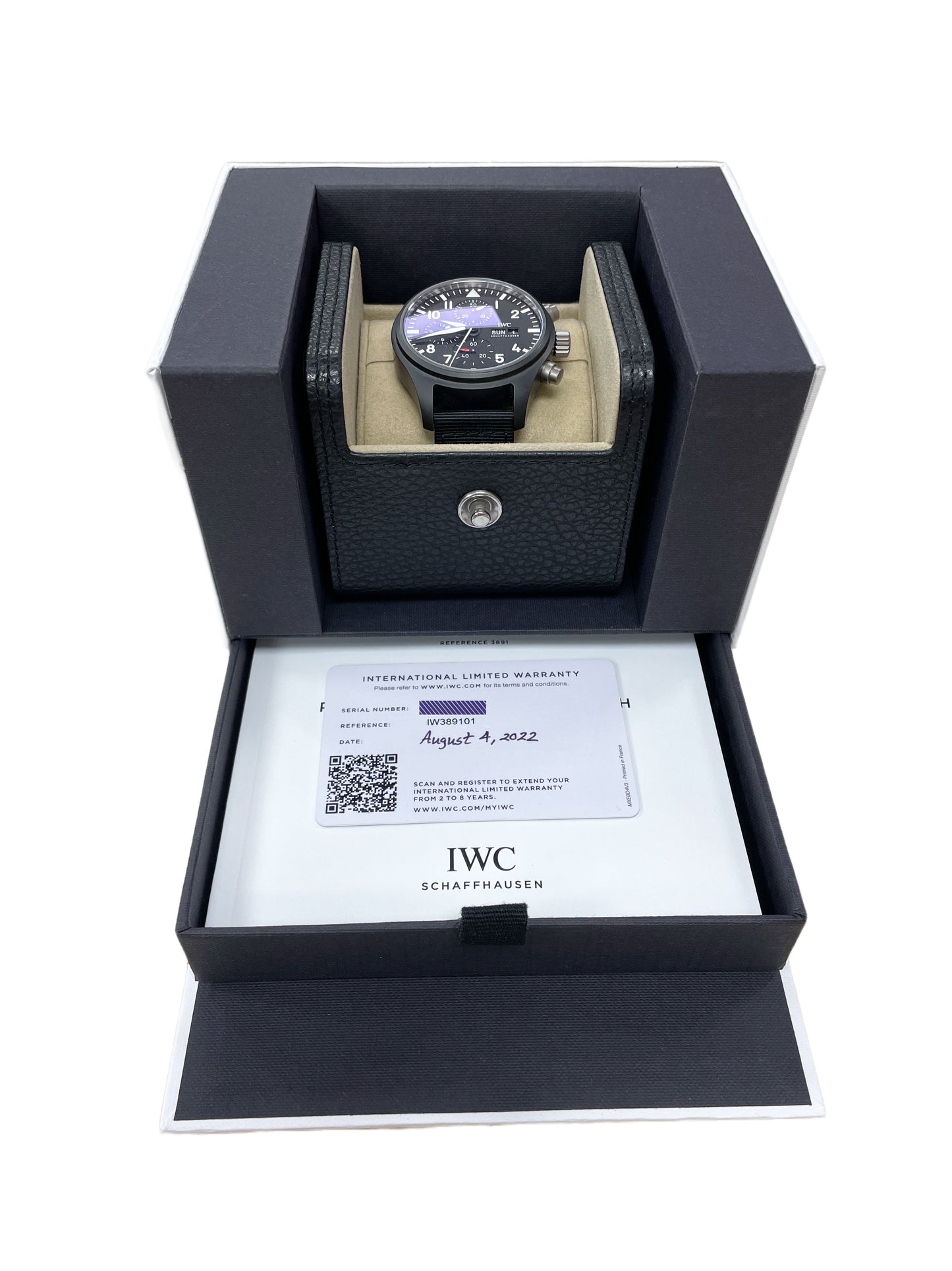 2022 IWC Pilot TOP GUN Chronograph Ceramic Black IW389101 44.5mm Watch BP