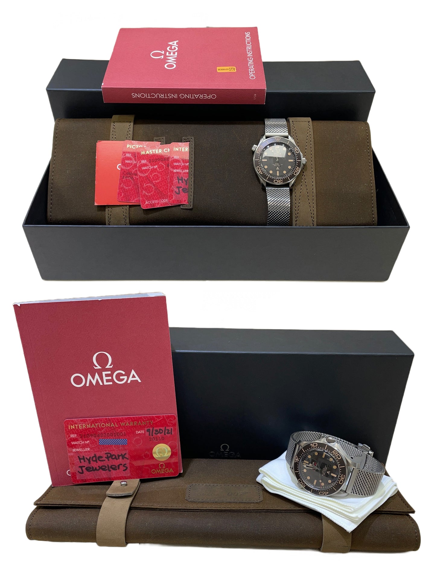 2021 NO TIME TO DIE OMEGA Seamaster 007 Titanium 210.90.42.20.01.001 42mm Watch