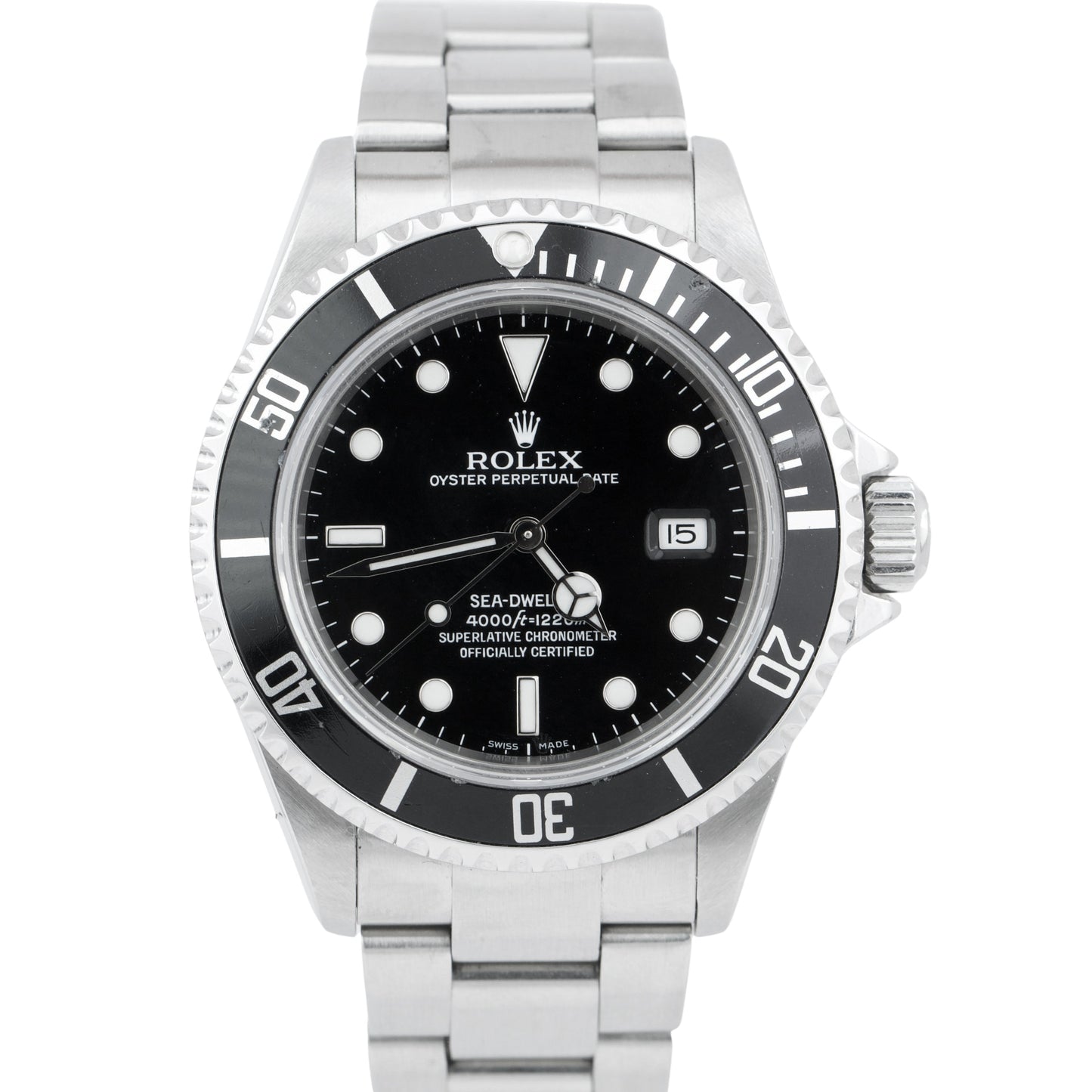 Rolex Sea-Dweller 40mm M SERIAL Stainless Steel Black Automatic Date Watch 16600