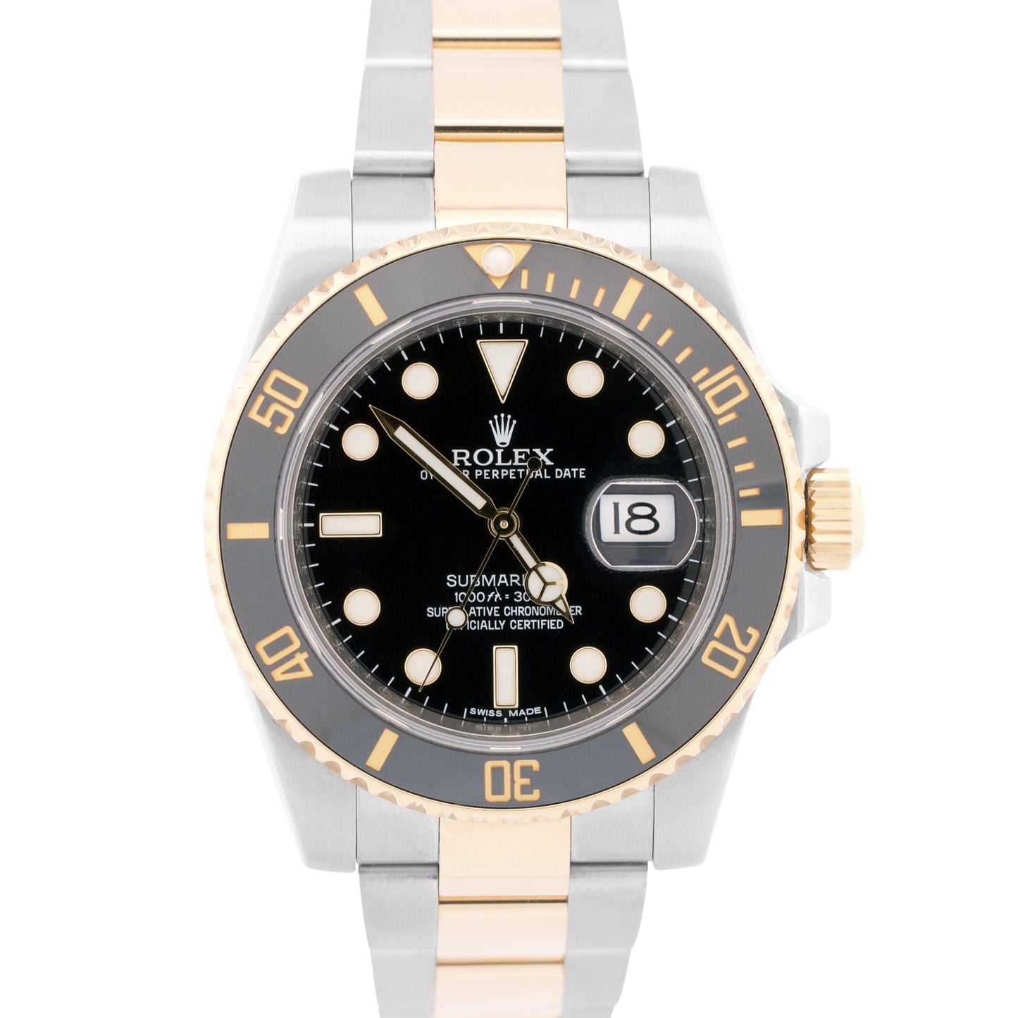 2019 RSC PAPERS Rolex Submariner Ceramic BLACK 40mm 116613 LN 18K Steel BOX