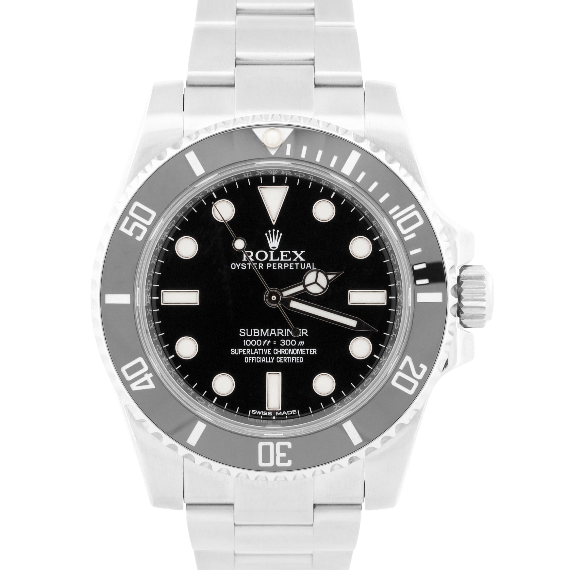 2017 PAPERS Rolex Submariner No-Date 40mm BLACK Ceramic Steel
