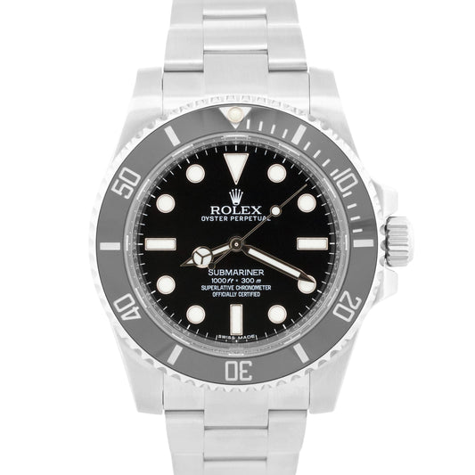 Rolex Submariner No-Date 114060 LN Ceramic 40mm Black Stainless Steel Watch