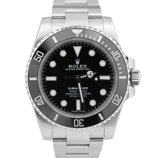 MINT PAPERS Rolex Submariner No-Date Stainless 40mm Black Ceramic 114060 BOX