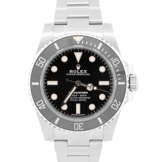 2019 PAPERS Rolex Submariner No-Date 40mm BLACK Ceramic Steel 114060 LN BOX